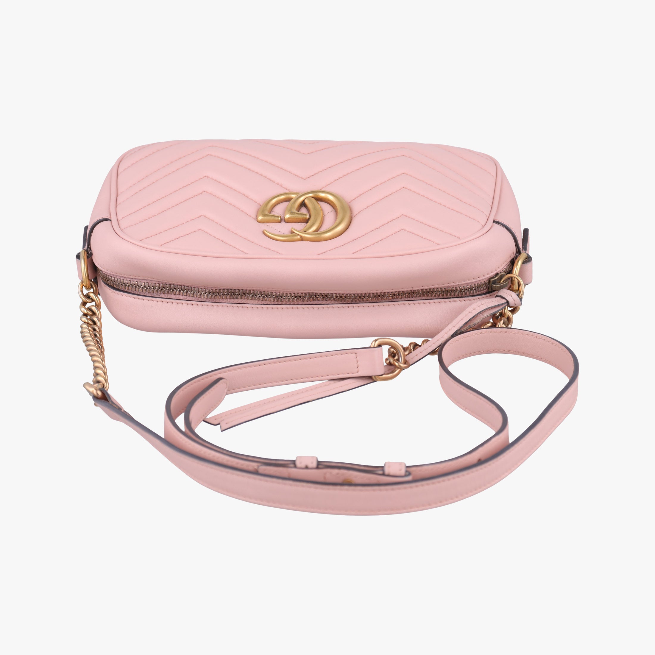 Secondhand Gucci GG Marmont Pink Leather 447632 shoulderbag | stylenewstar