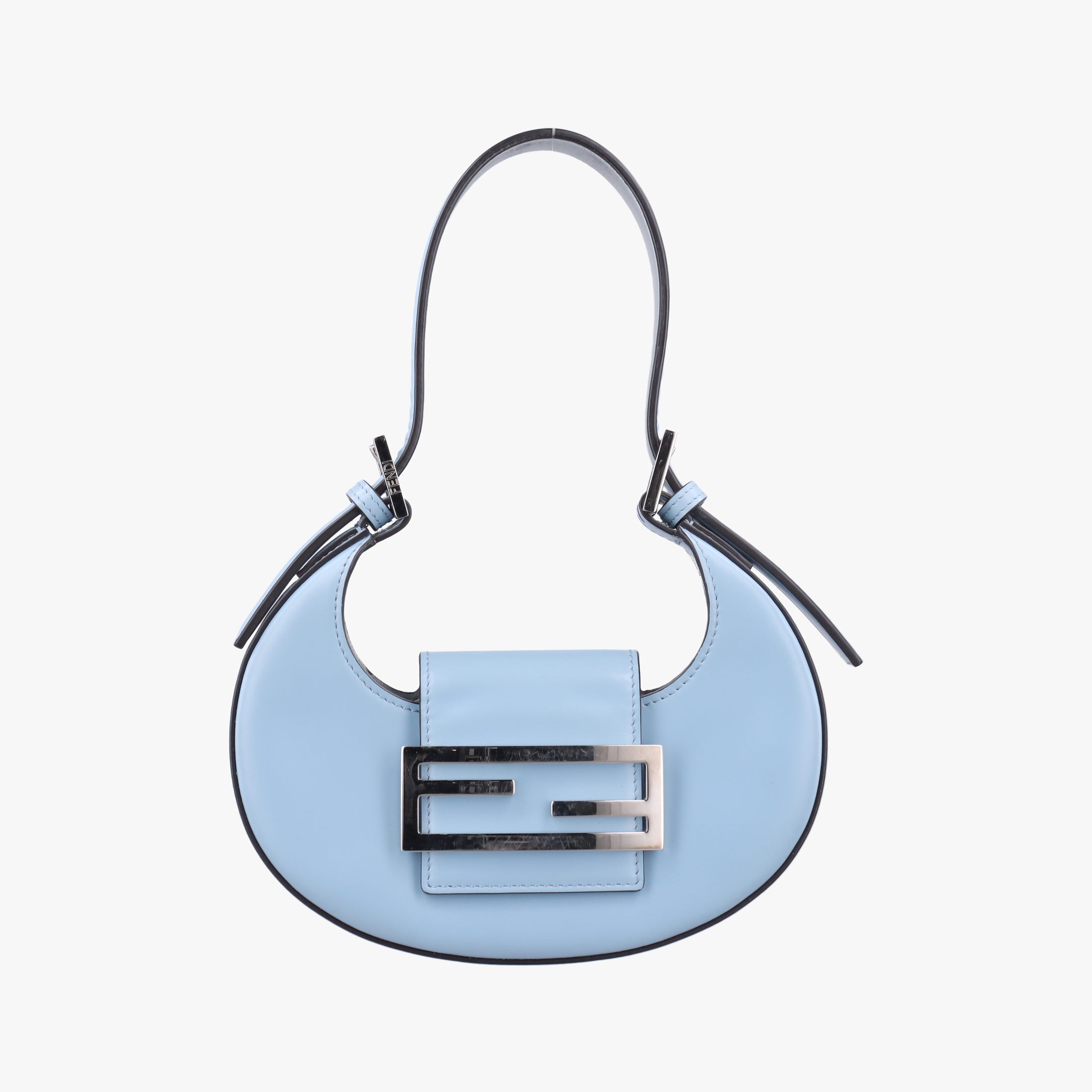 Pre-owned Fendi Cookie Mini Blue Leather 8BS065 handbag | stylenewstar
