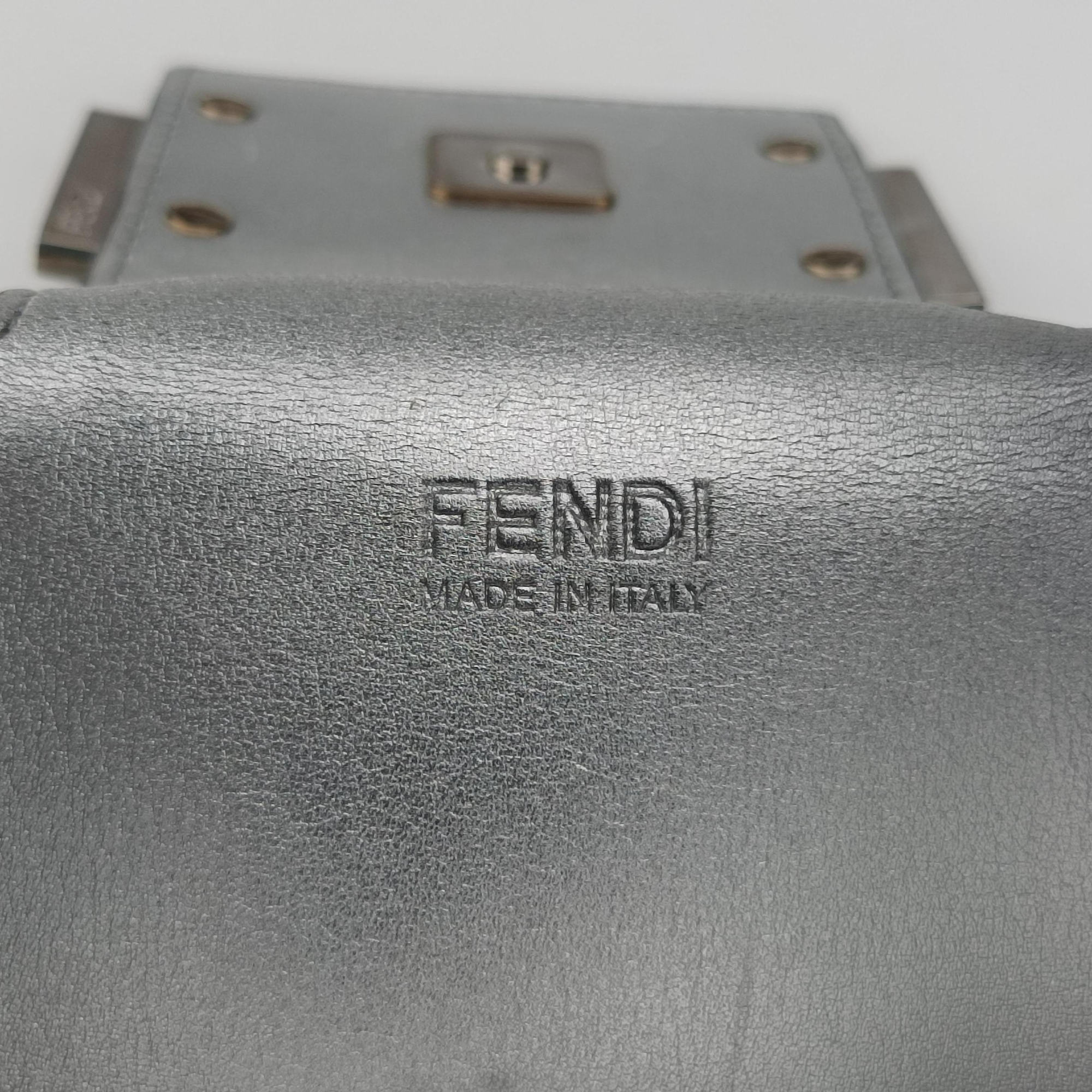 Pre-owned Fendi Cookie Mini Blue Leather 8BS065 handbag | stylenewstar