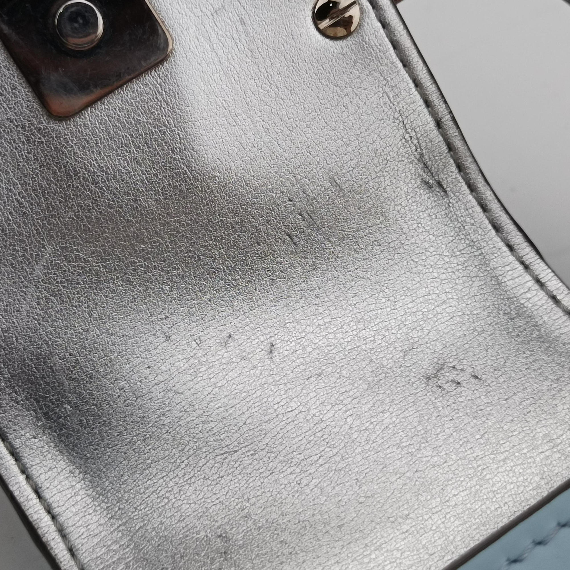 Pre-owned Fendi Cookie Mini Blue Leather 8BS065 handbag | stylenewstar