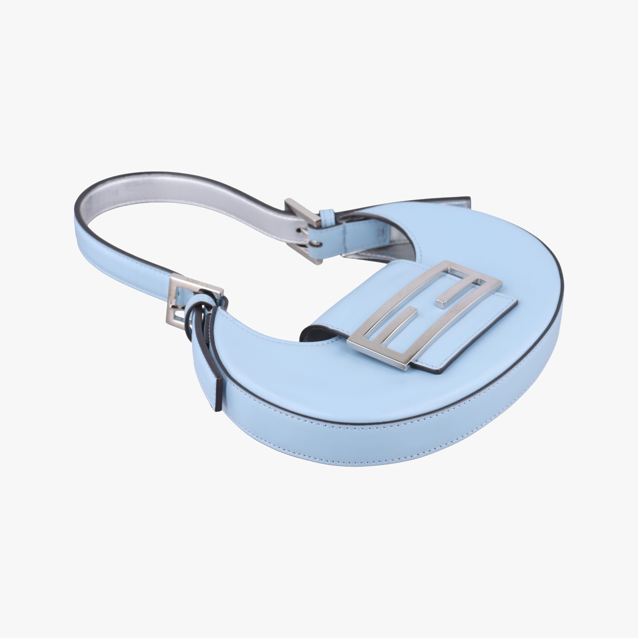 Pre-owned Fendi Cookie Mini Blue Leather 8BS065 handbag | stylenewstar