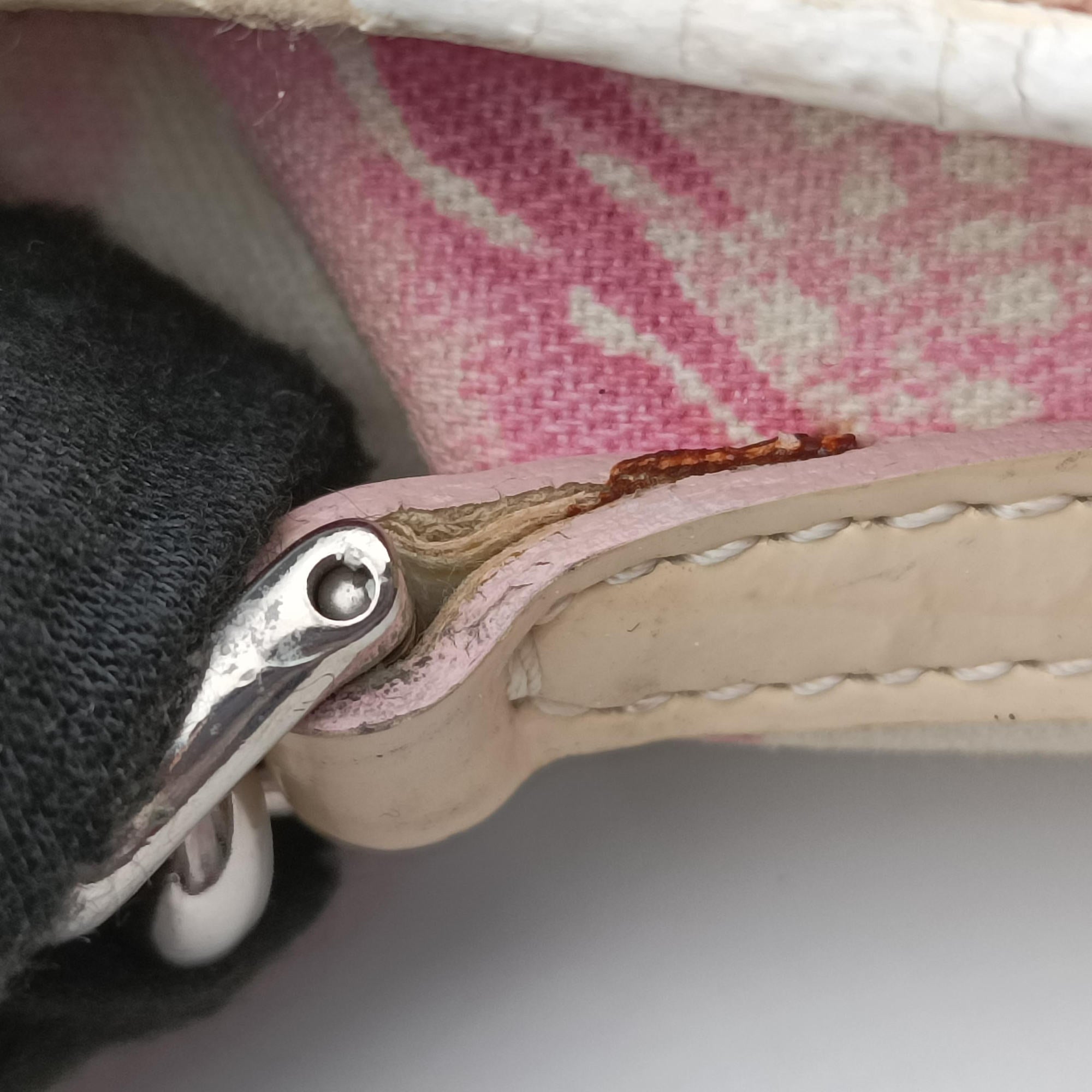 Pre-owned Christian Dior Cherry Blossom Flower Baguette White×Multicolour canvas  shoulderbag | stylenewstar