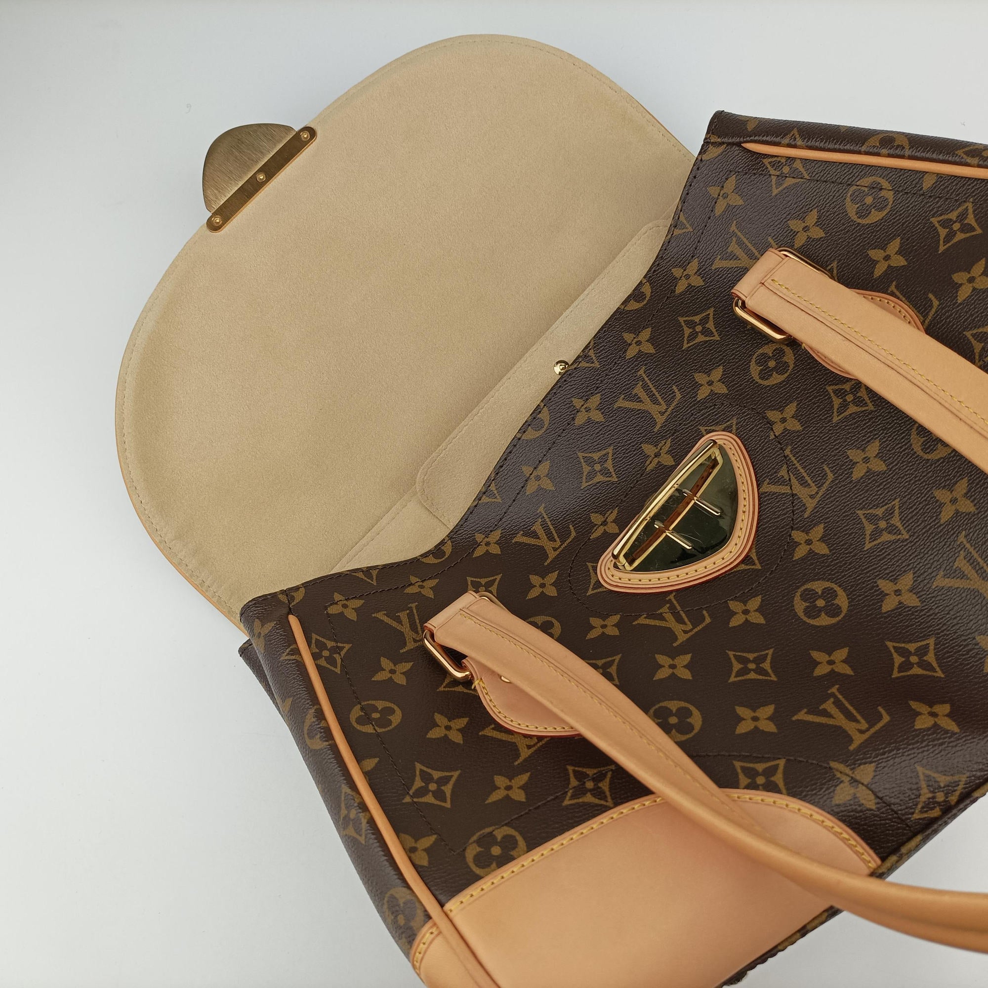 Pre-owned Louis Vuitton Beverly GM brown Monogram Canvas M40120 handbag | stylenewstar