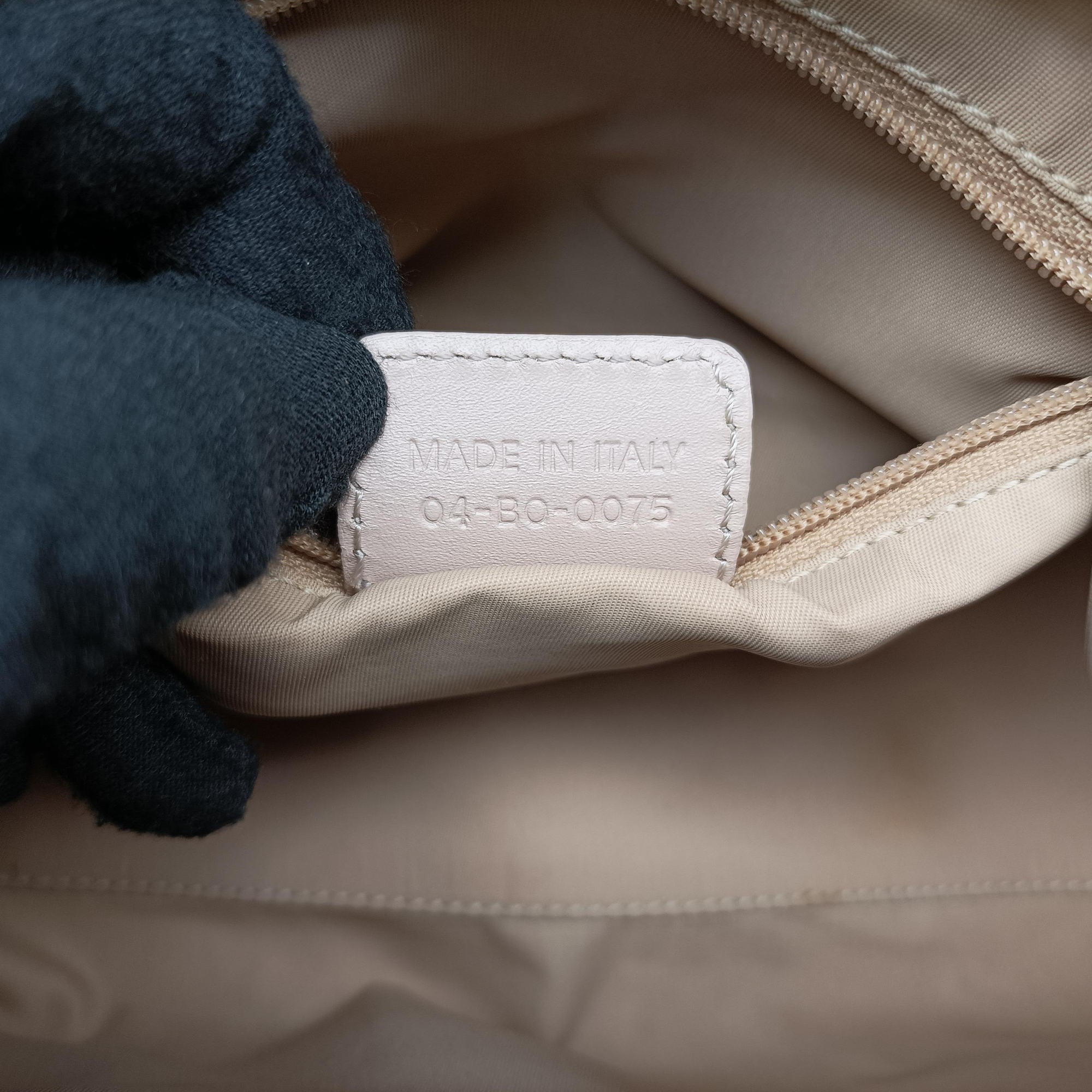 Secondhand Christian Dior Romantic Trotter Beige x White PVC coated canvas x velour  handbag | stylenewstar