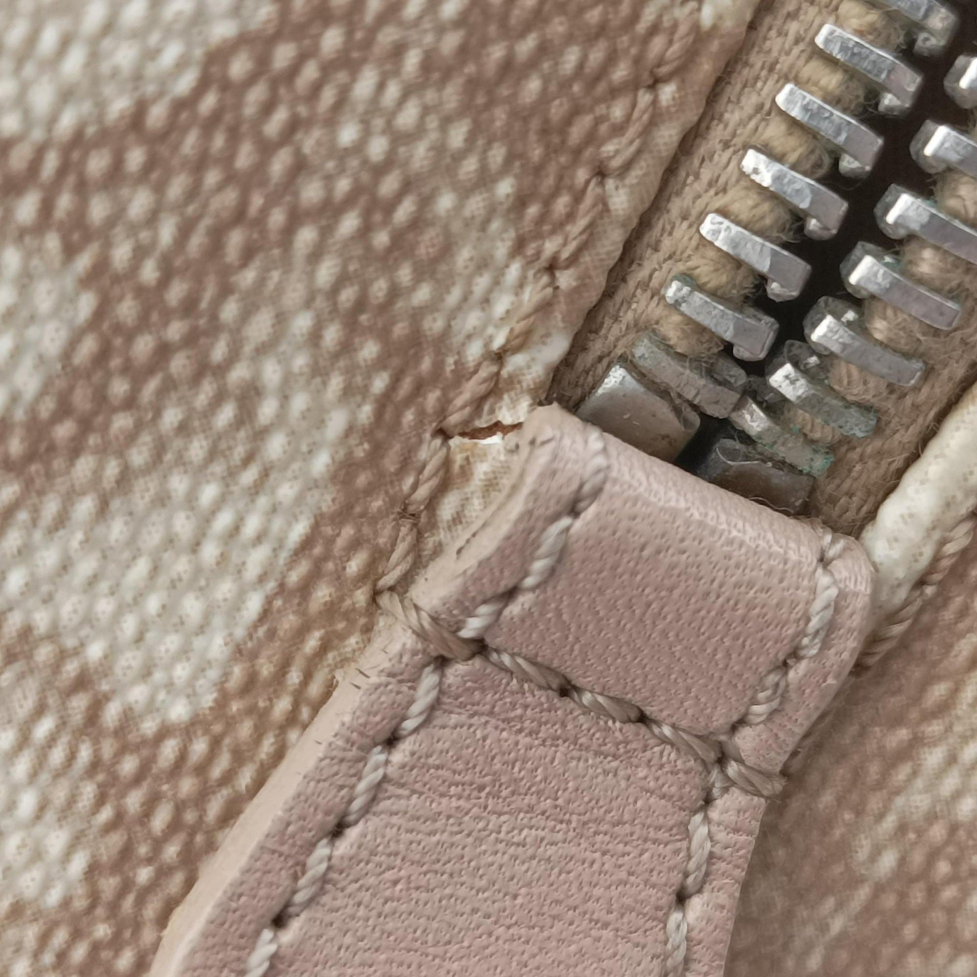 Secondhand Christian Dior Romantic Trotter Beige x White PVC coated canvas x velour  handbag | stylenewstar
