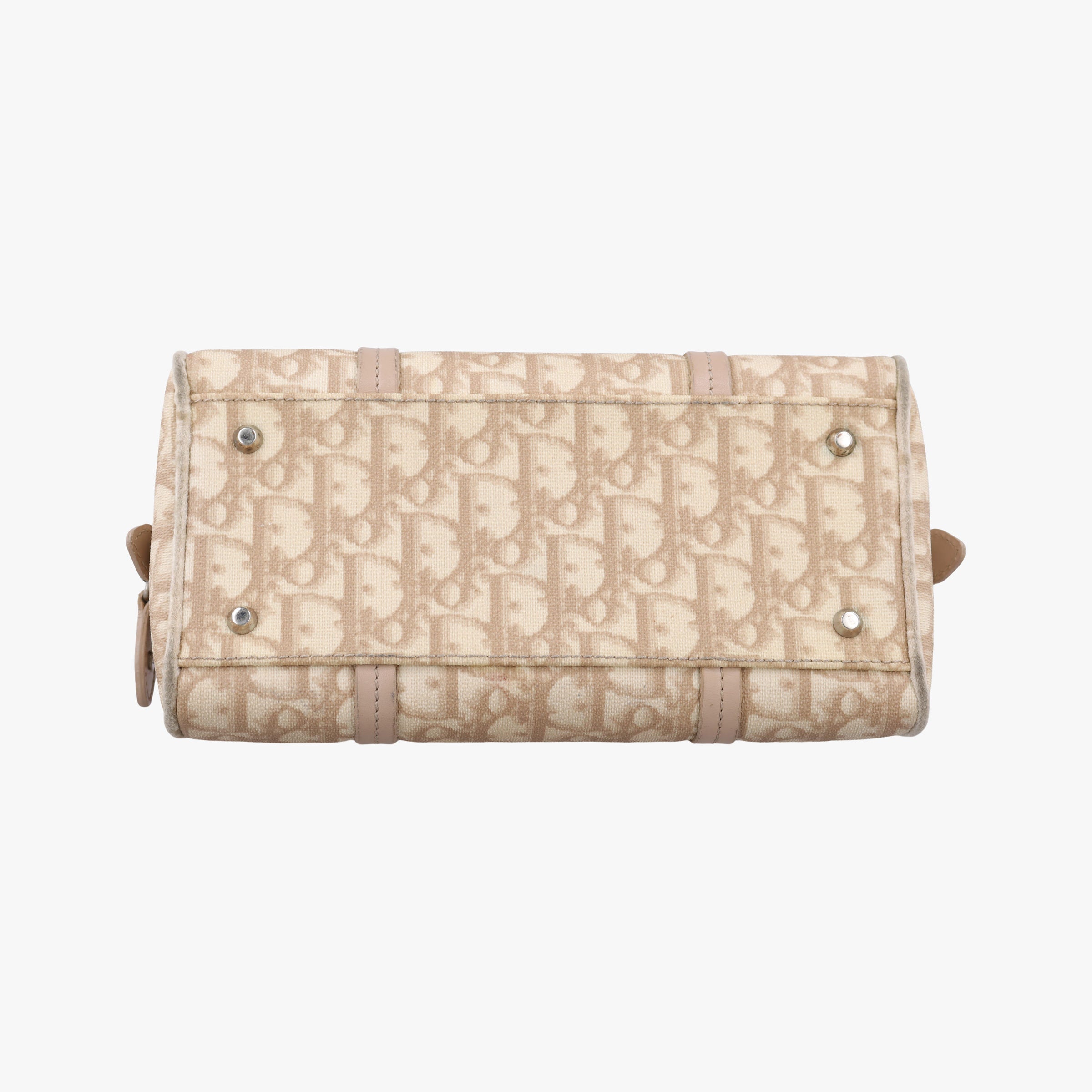 Secondhand Christian Dior Romantic Trotter Beige x White PVC coated canvas x velour  handbag | stylenewstar