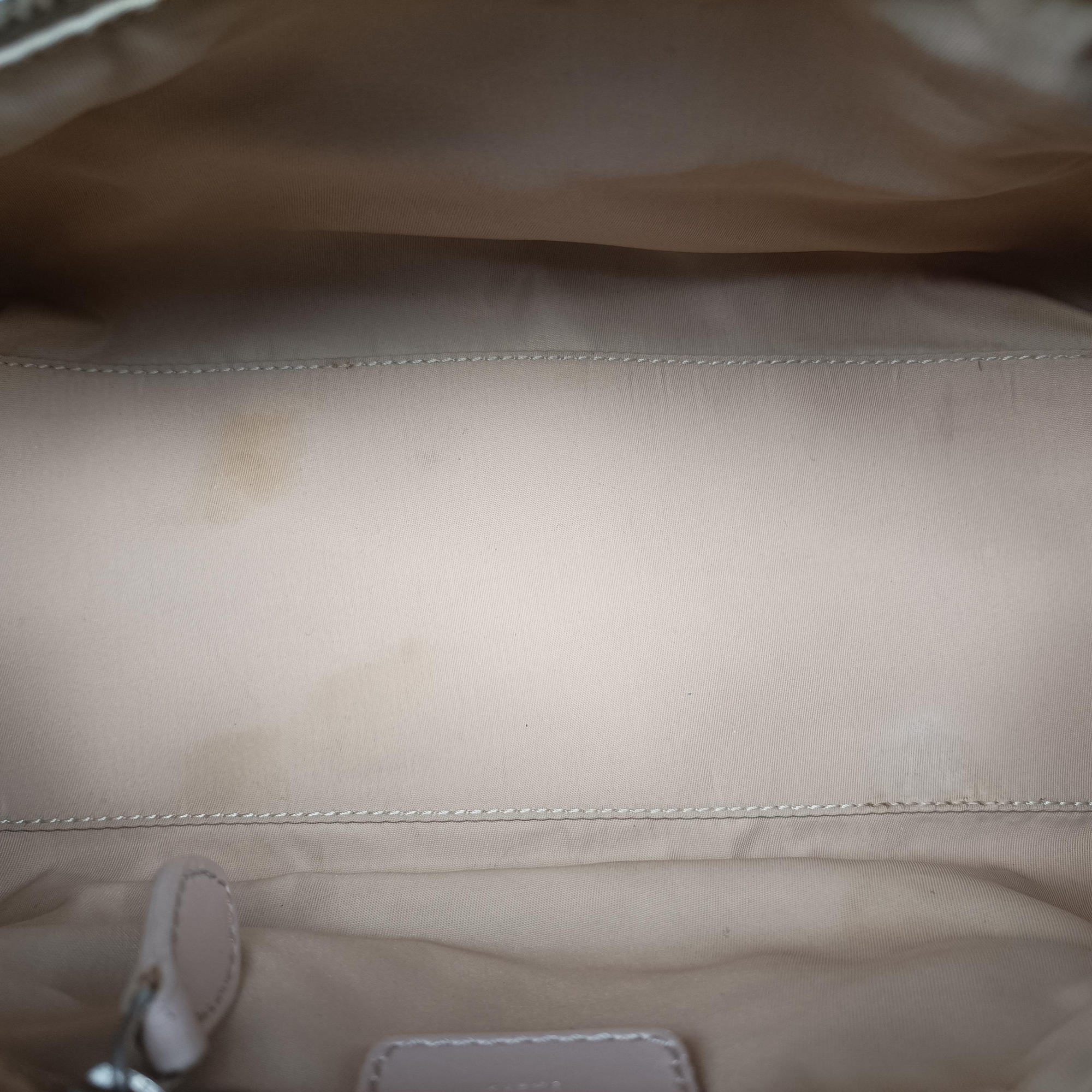 Secondhand Christian Dior Romantic Trotter Beige x White PVC coated canvas x velour  handbag | stylenewstar