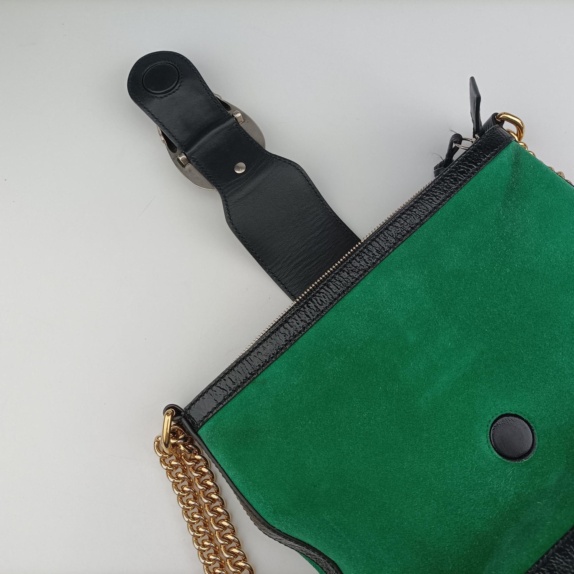 Secondhand Gucci Dionysus Green suede×leather 499622 shoulderbag | stylenewstar