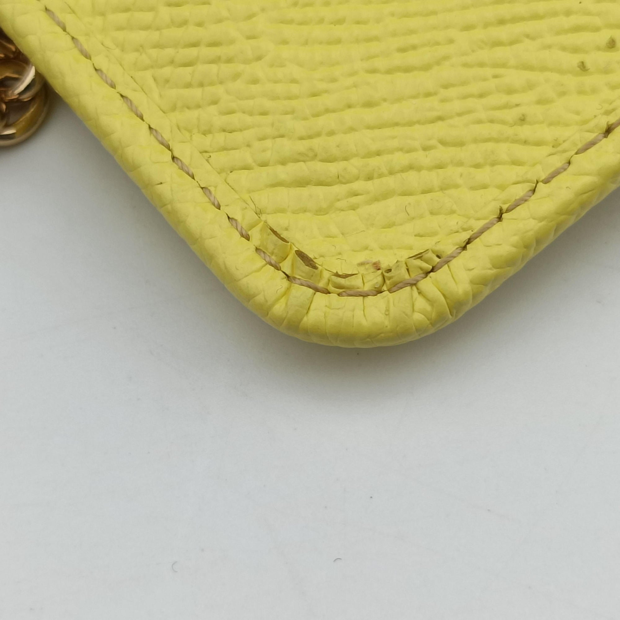 Pre-owned Dolce & Gabbana SICILY Yellow Leather  shoulderbag | stylenewstar