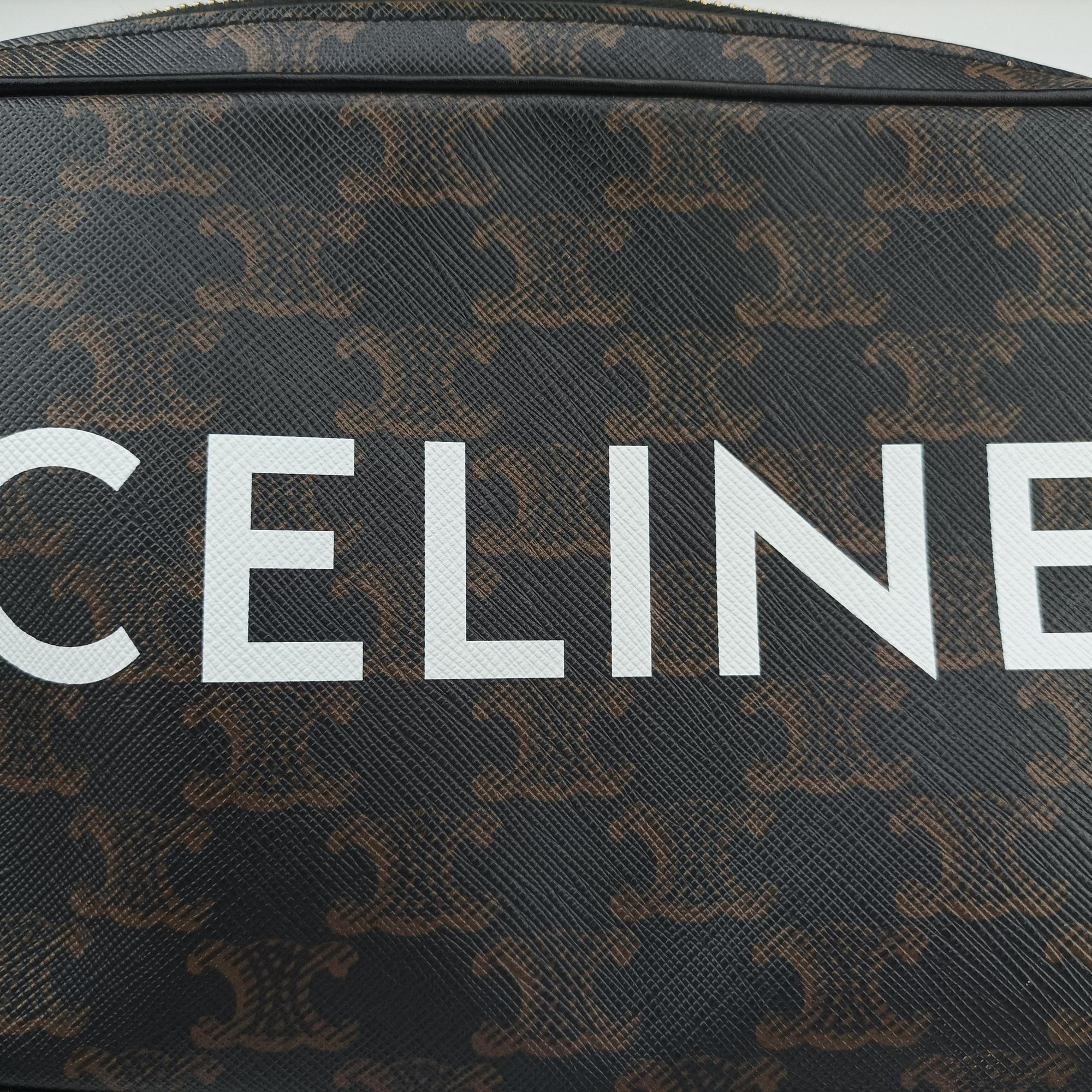 Secondhand Celine Medium Triomphe Messenger Brown PVC coated canvas  shoulderbag | stylenewstar
