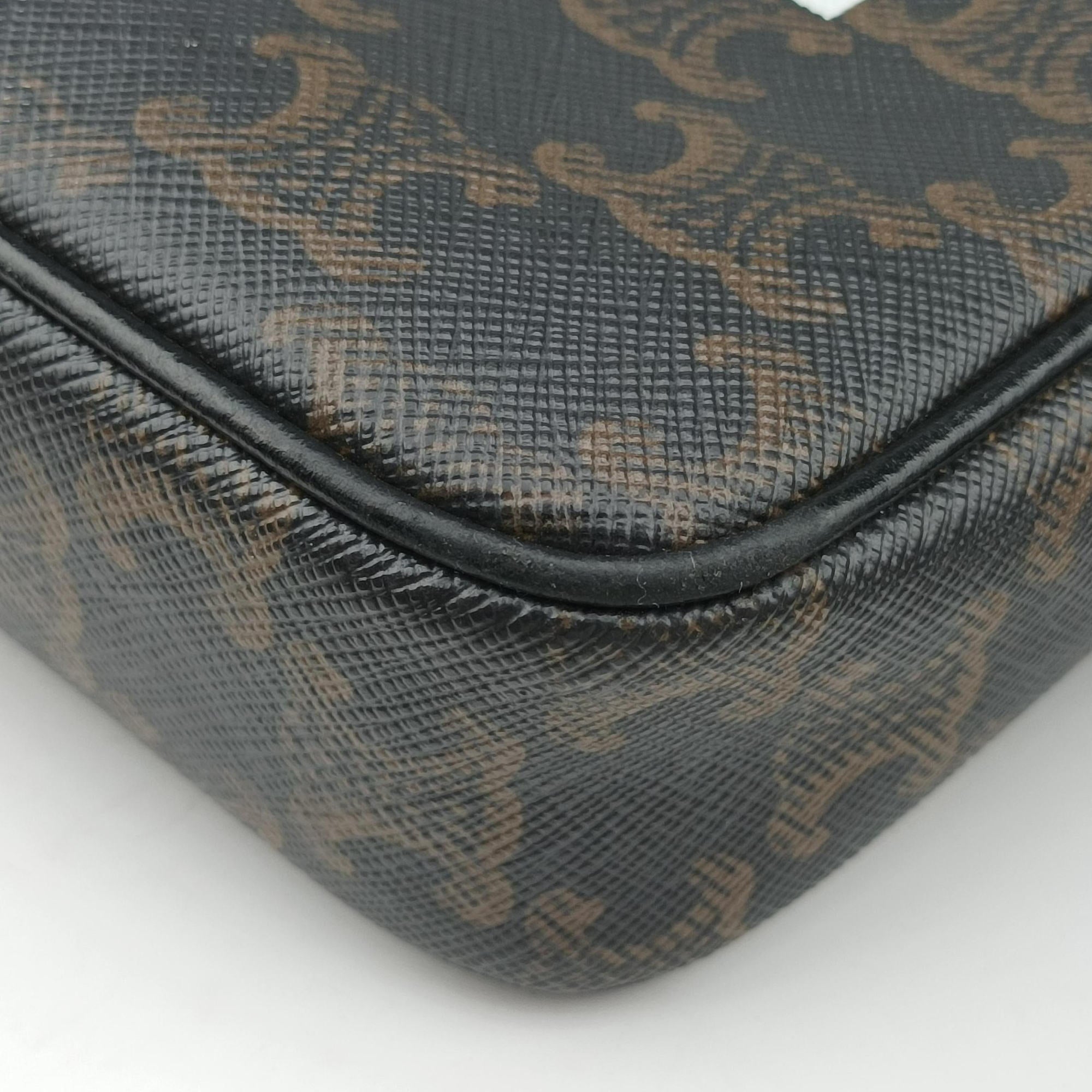 Secondhand Celine Medium Triomphe Messenger Brown PVC coated canvas  shoulderbag | stylenewstar