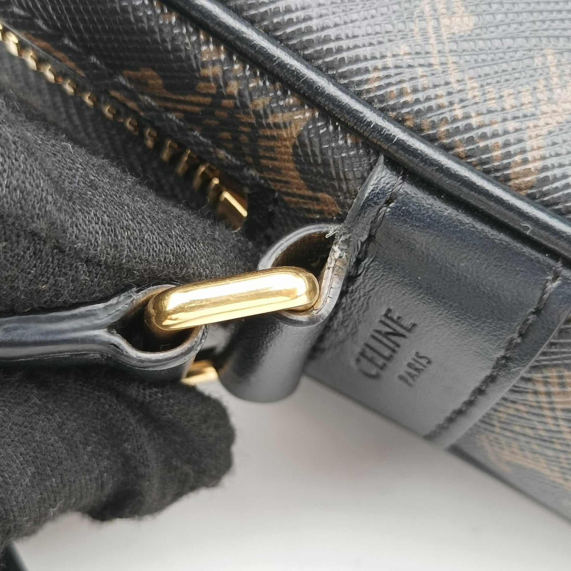 Secondhand Celine Medium Triomphe Messenger Brown PVC coated canvas  shoulderbag | stylenewstar