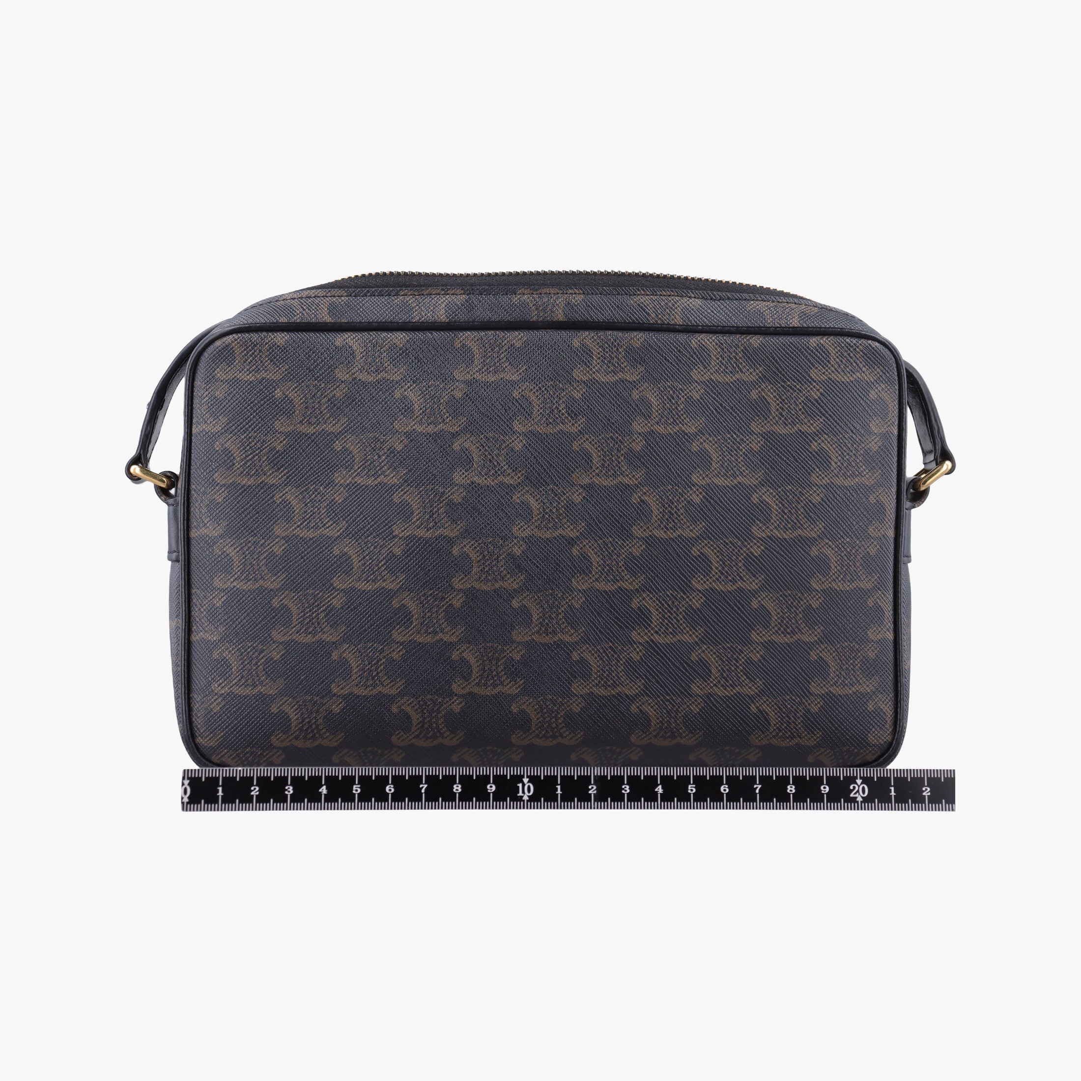 Secondhand Celine Medium Triomphe Messenger Brown PVC coated canvas  shoulderbag | stylenewstar
