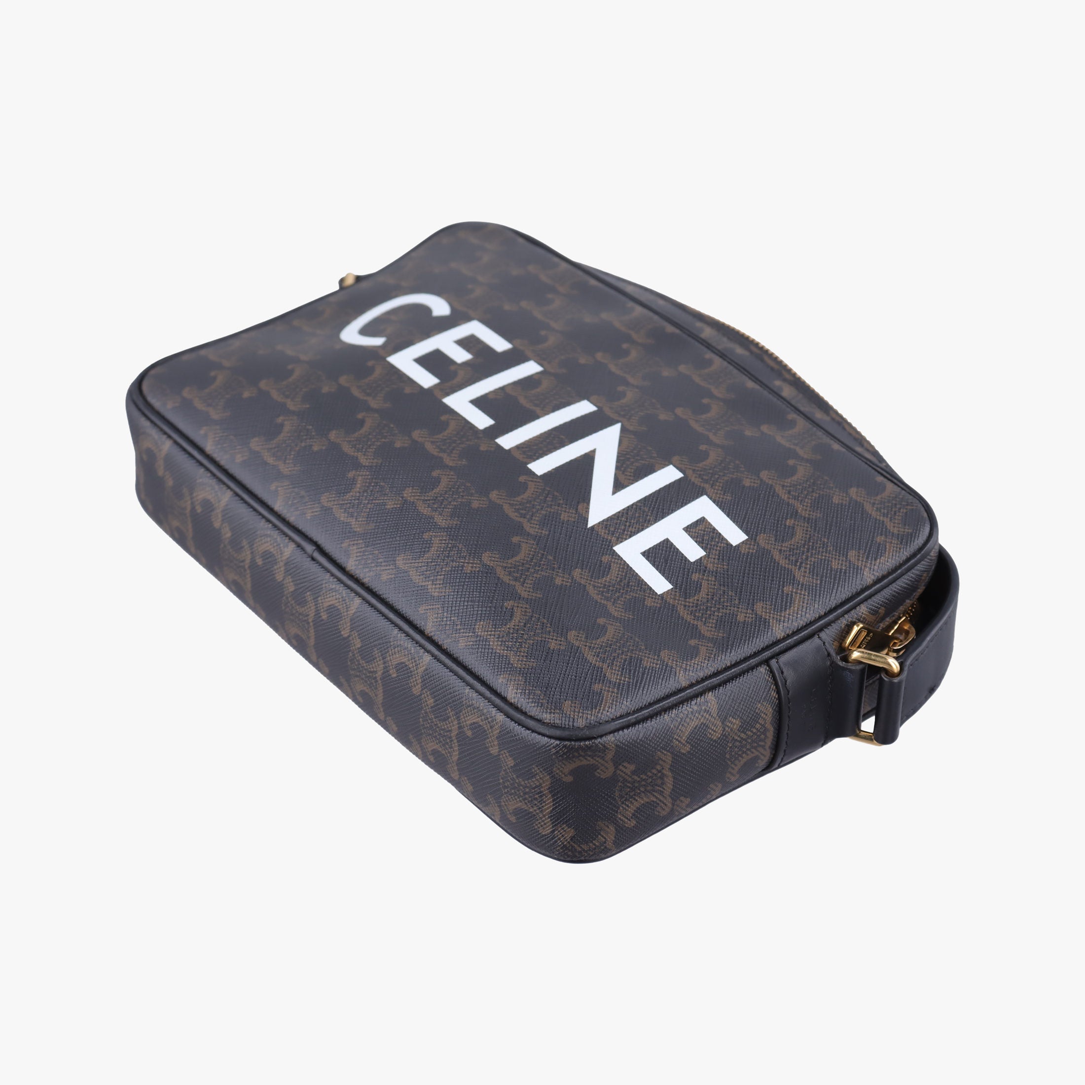 Secondhand Celine Medium Triomphe Messenger Brown PVC coated canvas  shoulderbag | stylenewstar