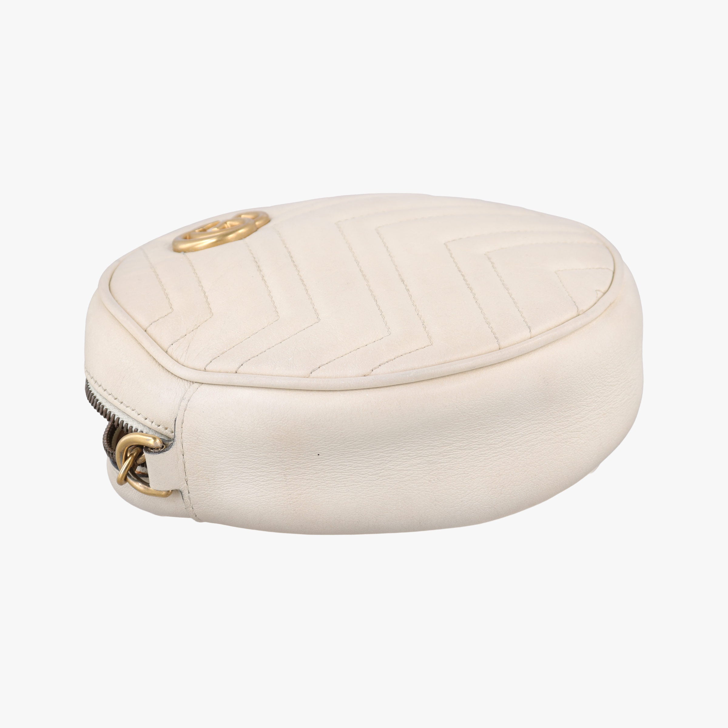 Secondhand Gucci GG Marmont White Leather 550154 shoulderbag | stylenewstar