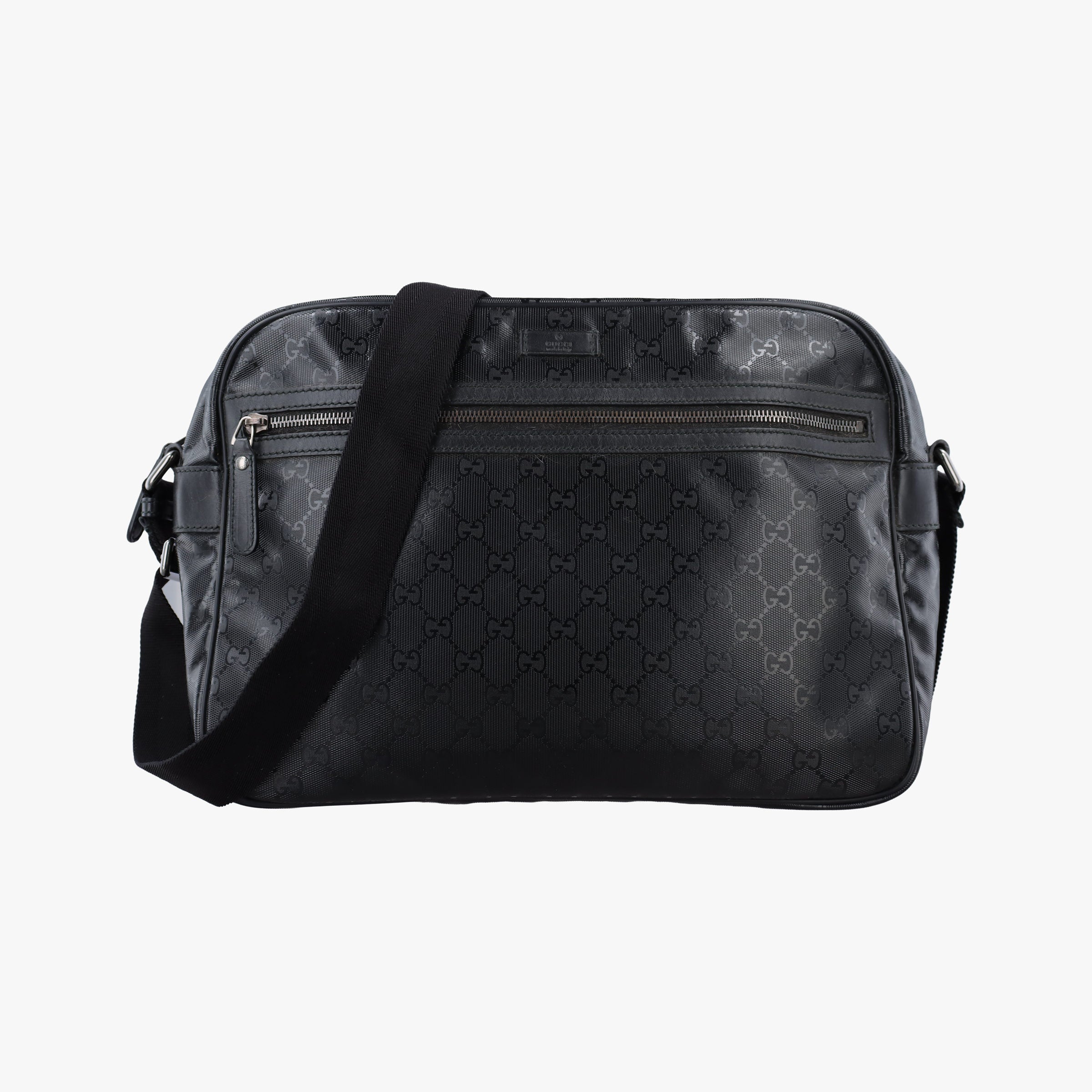 Pre-owned Gucci GG Imprime Messenger Black PVC coated canvas 211107 shoulderbag | stylenewstar