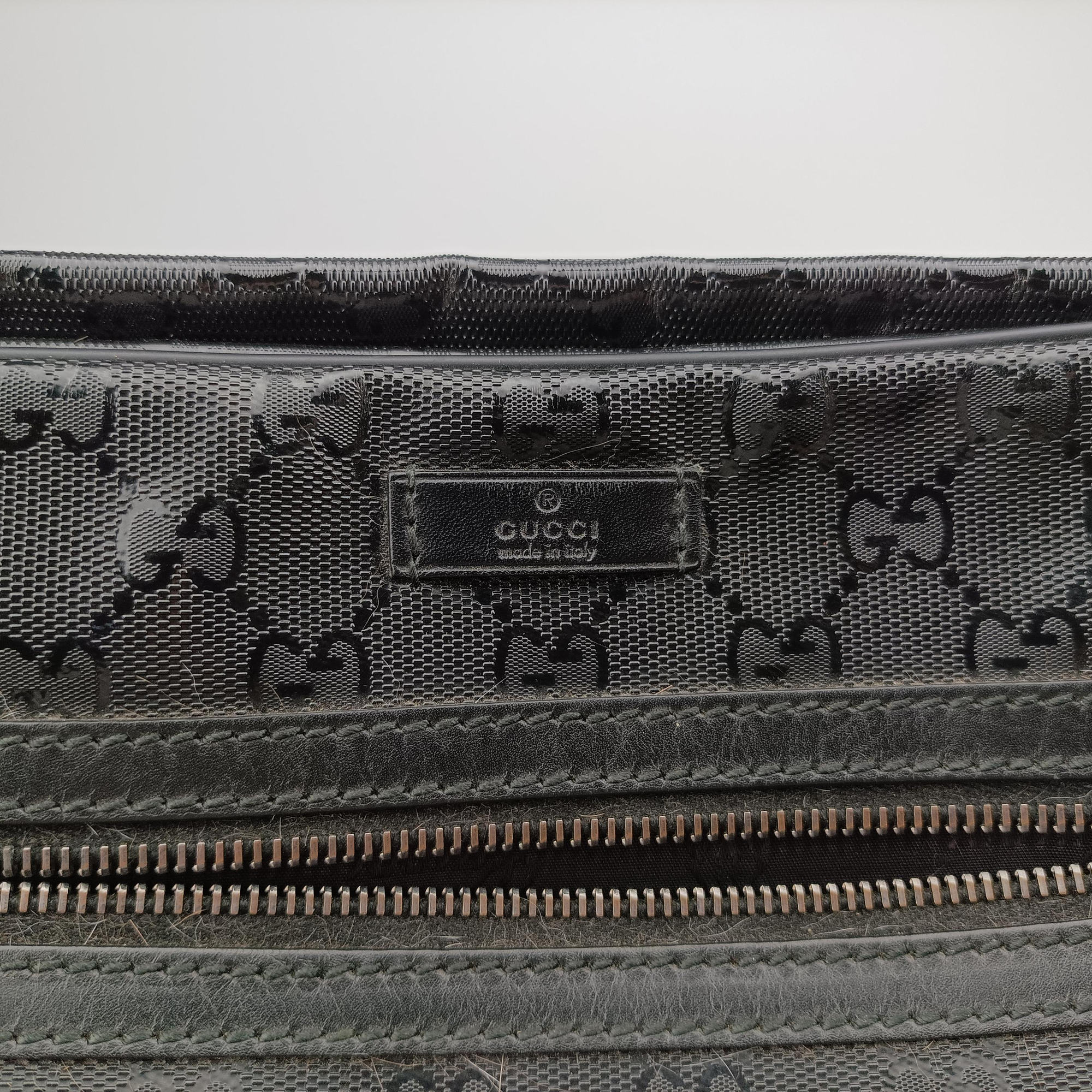Pre-owned Gucci GG Imprime Messenger Black PVC coated canvas 211107 shoulderbag | stylenewstar