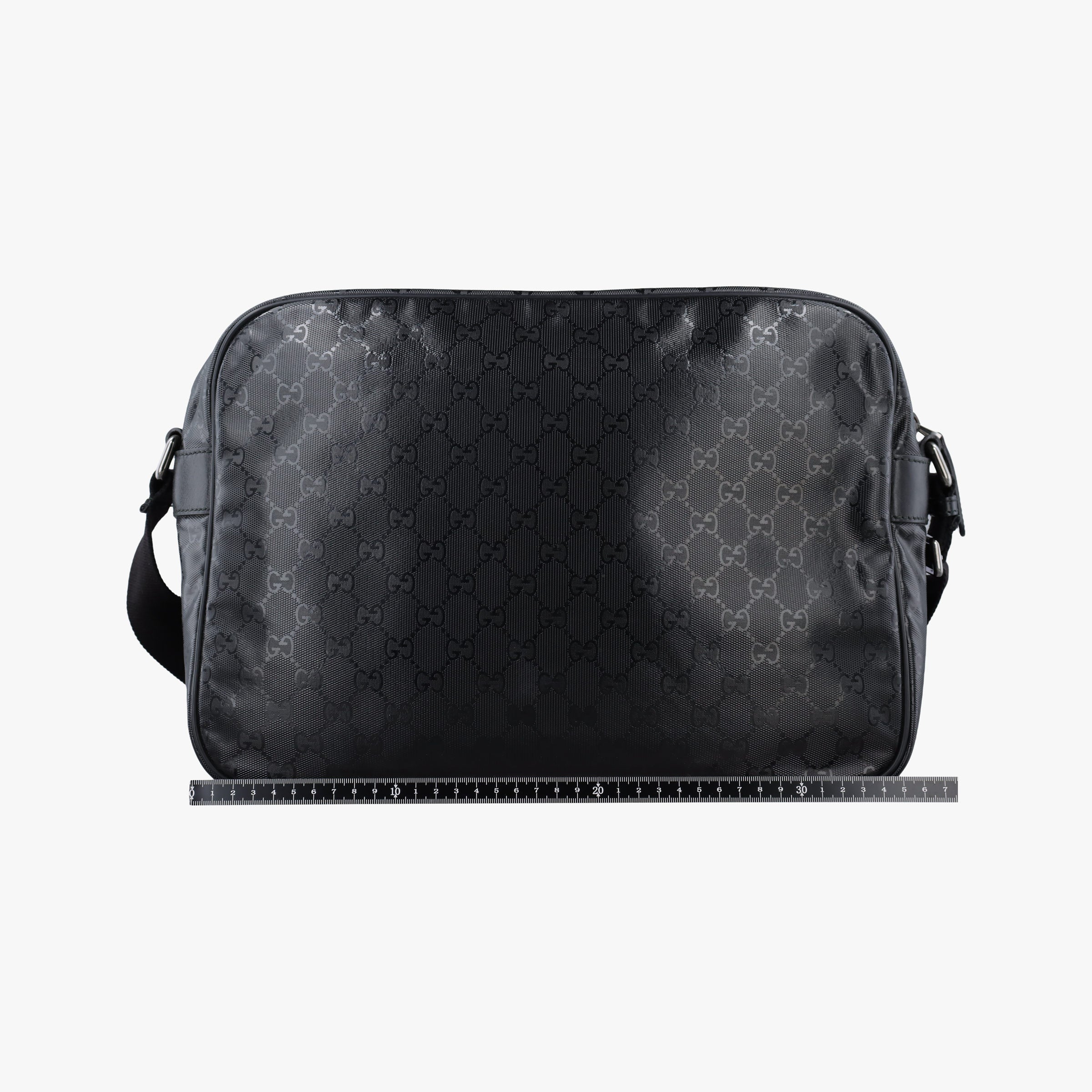 Pre-owned Gucci GG Imprime Messenger Black PVC coated canvas 211107 shoulderbag | stylenewstar