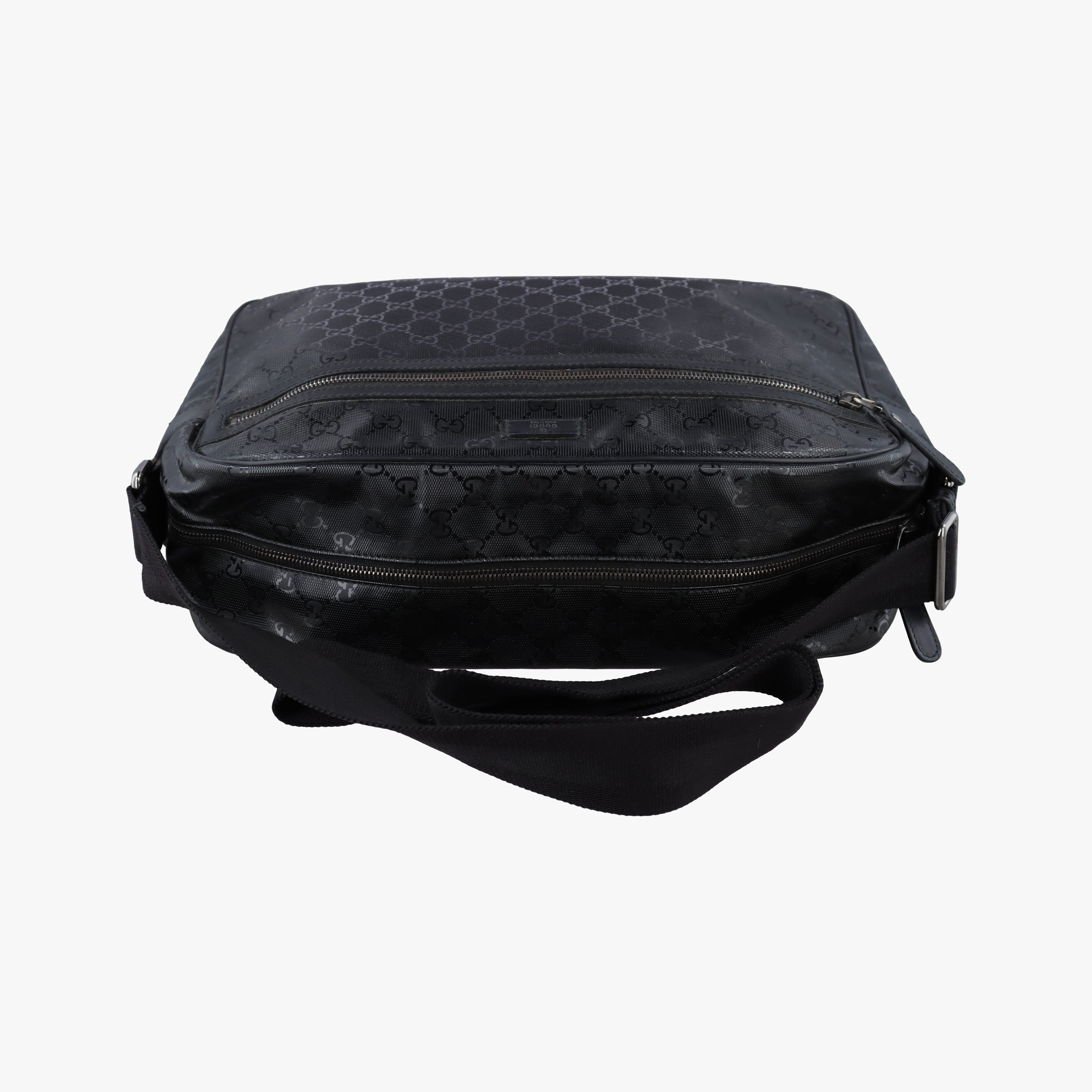 Pre-owned Gucci GG Imprime Messenger Black PVC coated canvas 211107 shoulderbag | stylenewstar