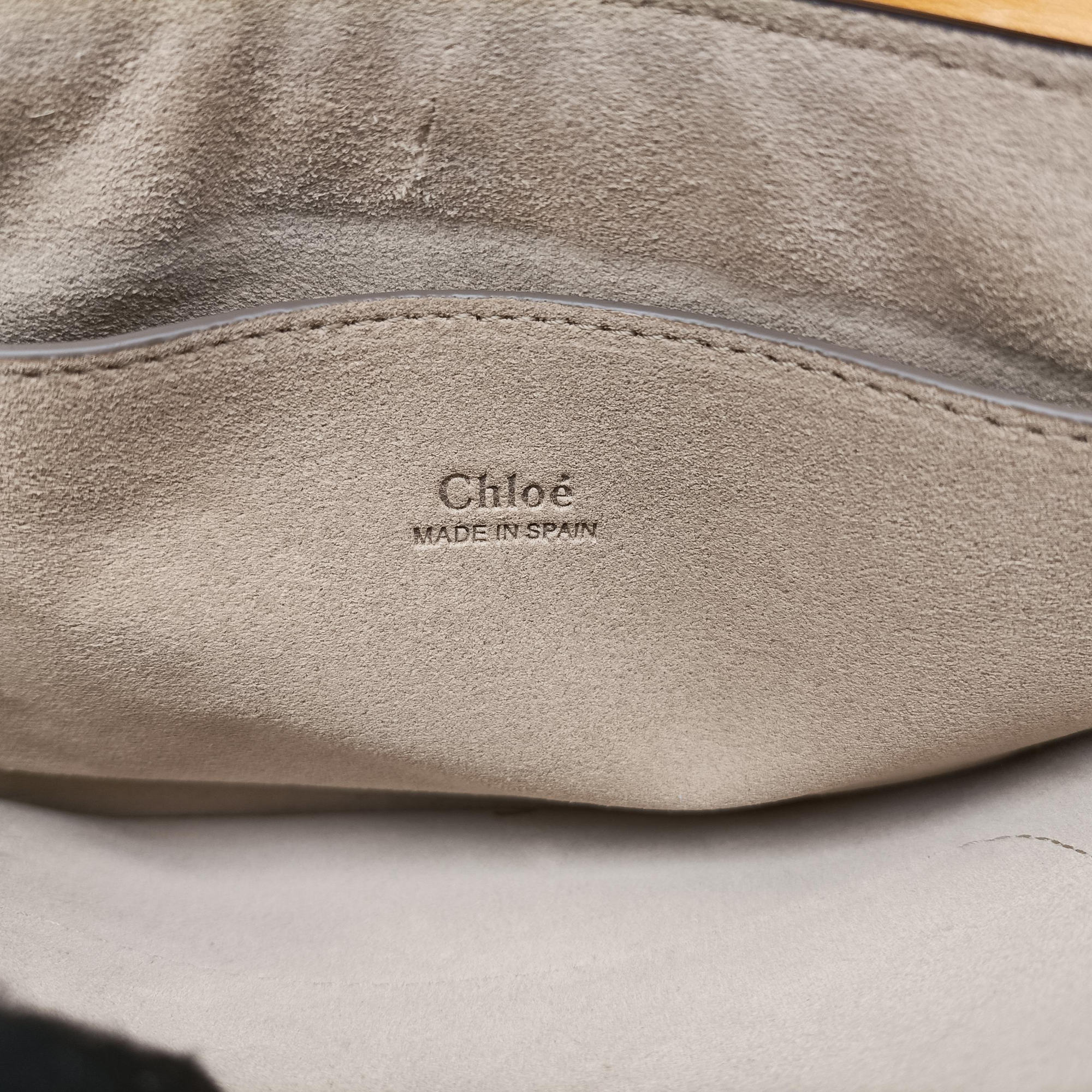 Pre-owned Chloe FAYE Brown × Yellow Suede × leather  shoulderbag | stylenewstar