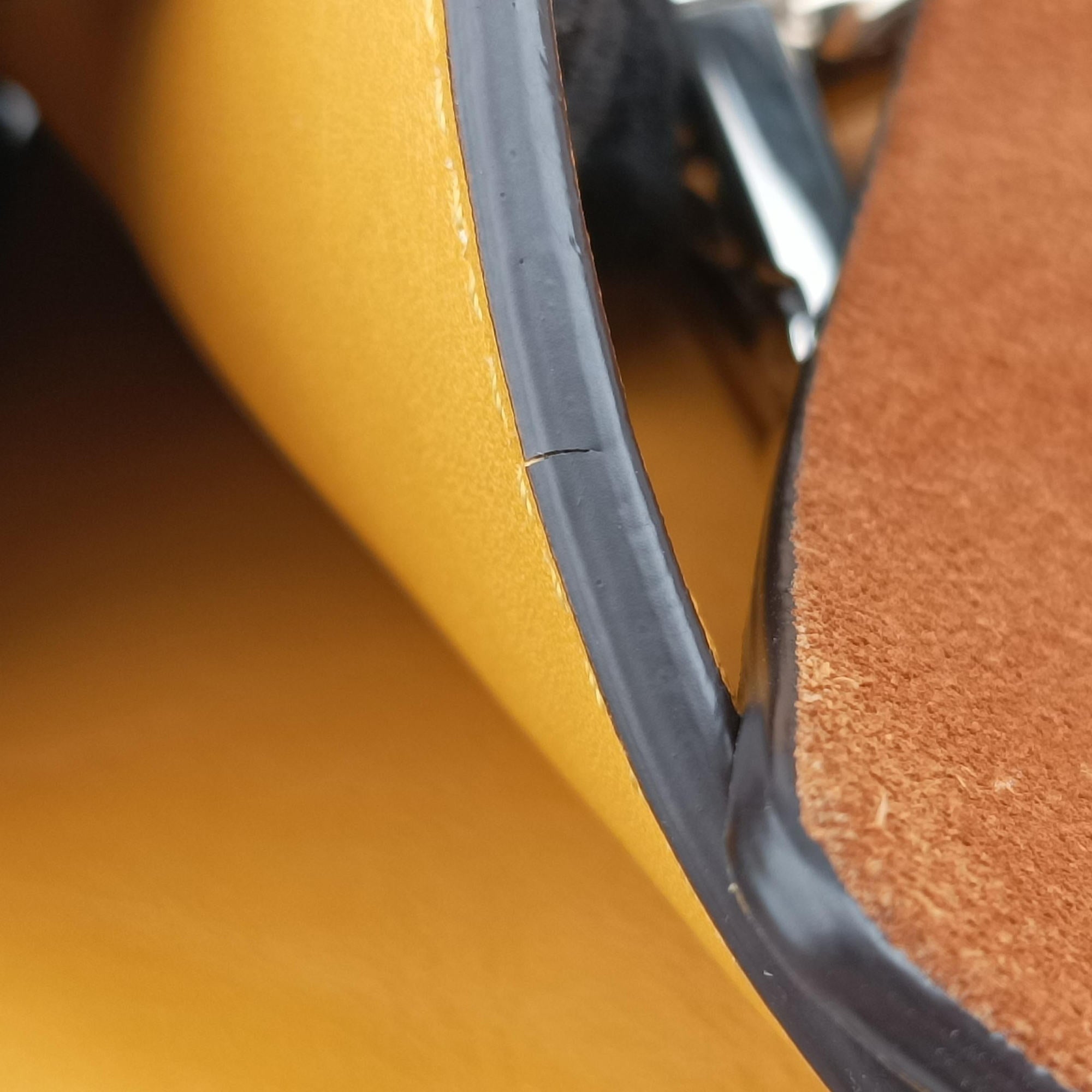 Pre-owned Chloe FAYE Brown × Yellow Suede × leather  shoulderbag | stylenewstar