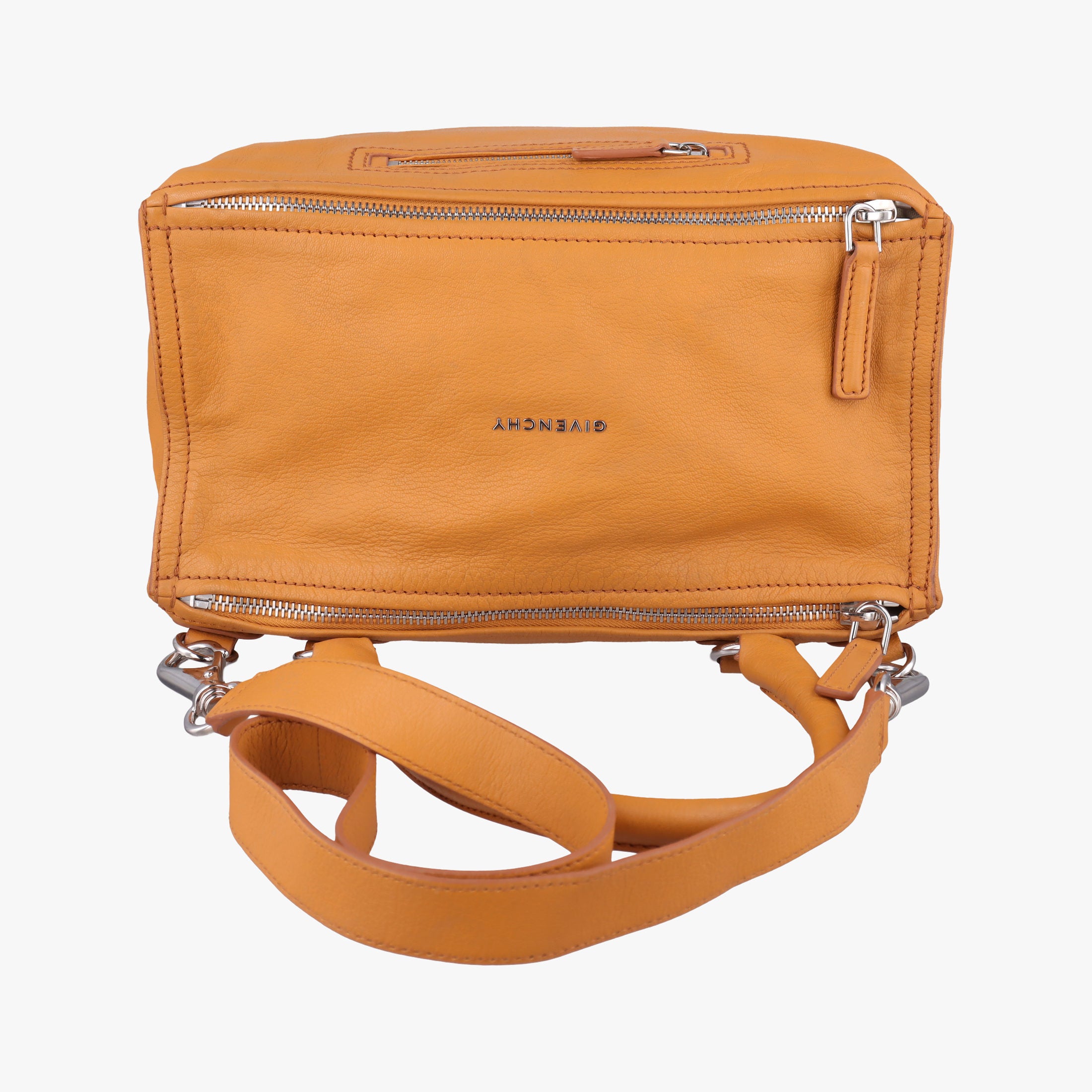 Pre-owned Givenchy Pandora Yellow leather  shoulderbag | stylenewstar