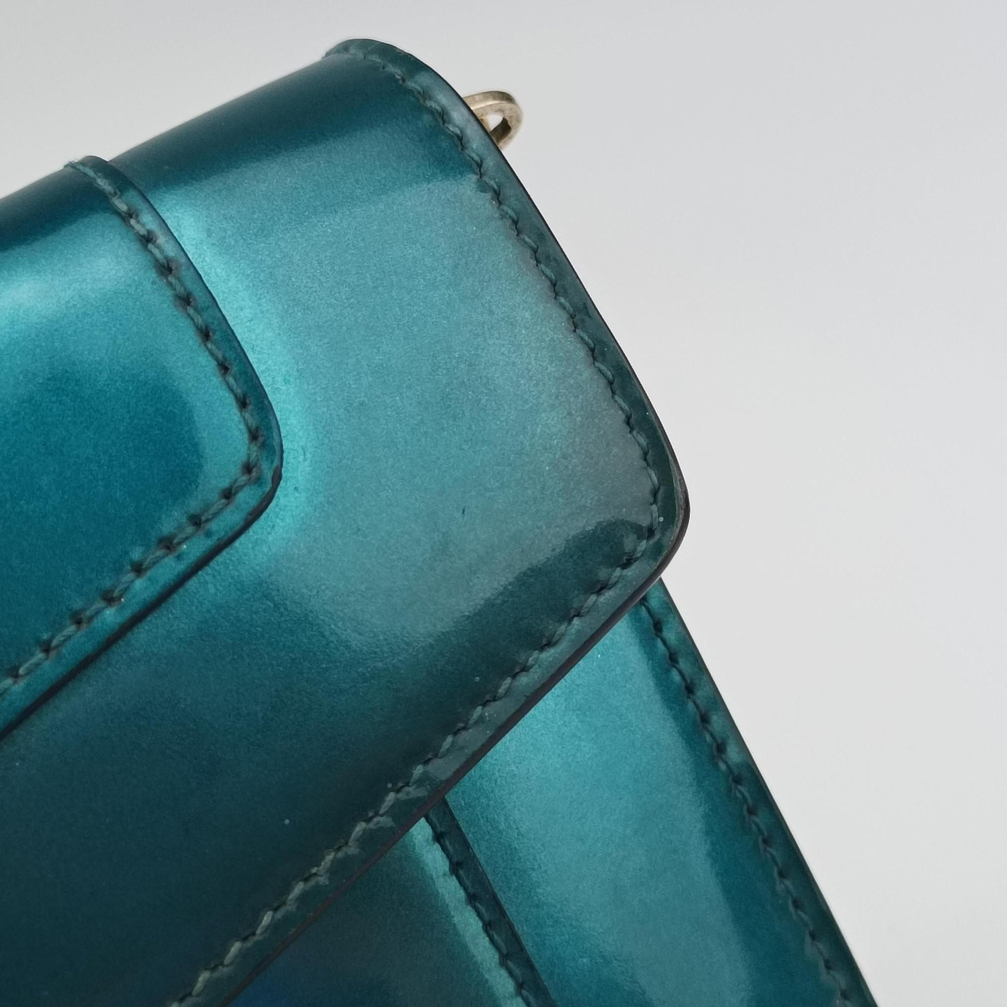 Vintage Bvlgari SERPENTI FOREVER Blue Patent  shoulderbag | stylenewstar