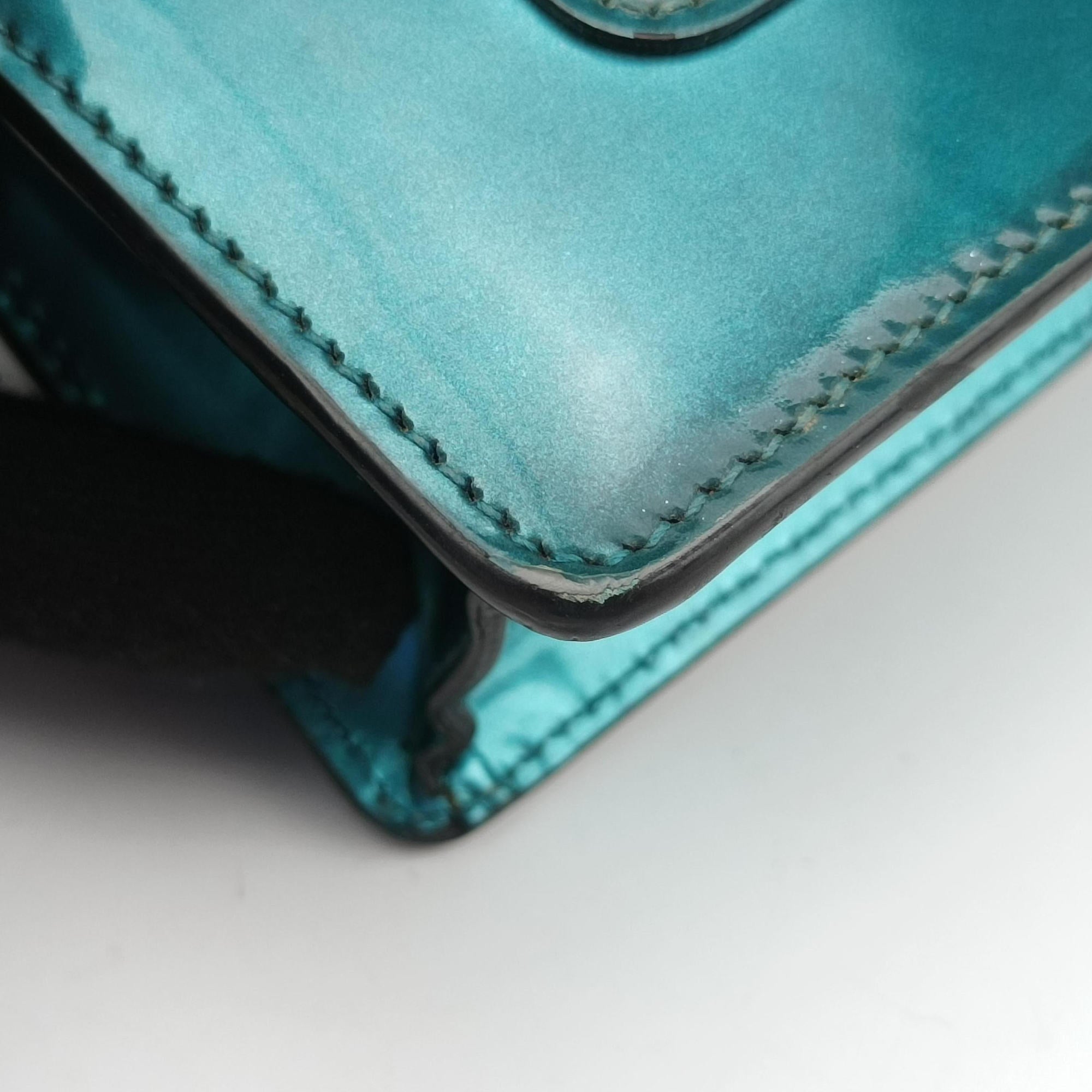 Vintage Bvlgari SERPENTI FOREVER Blue Patent  shoulderbag | stylenewstar