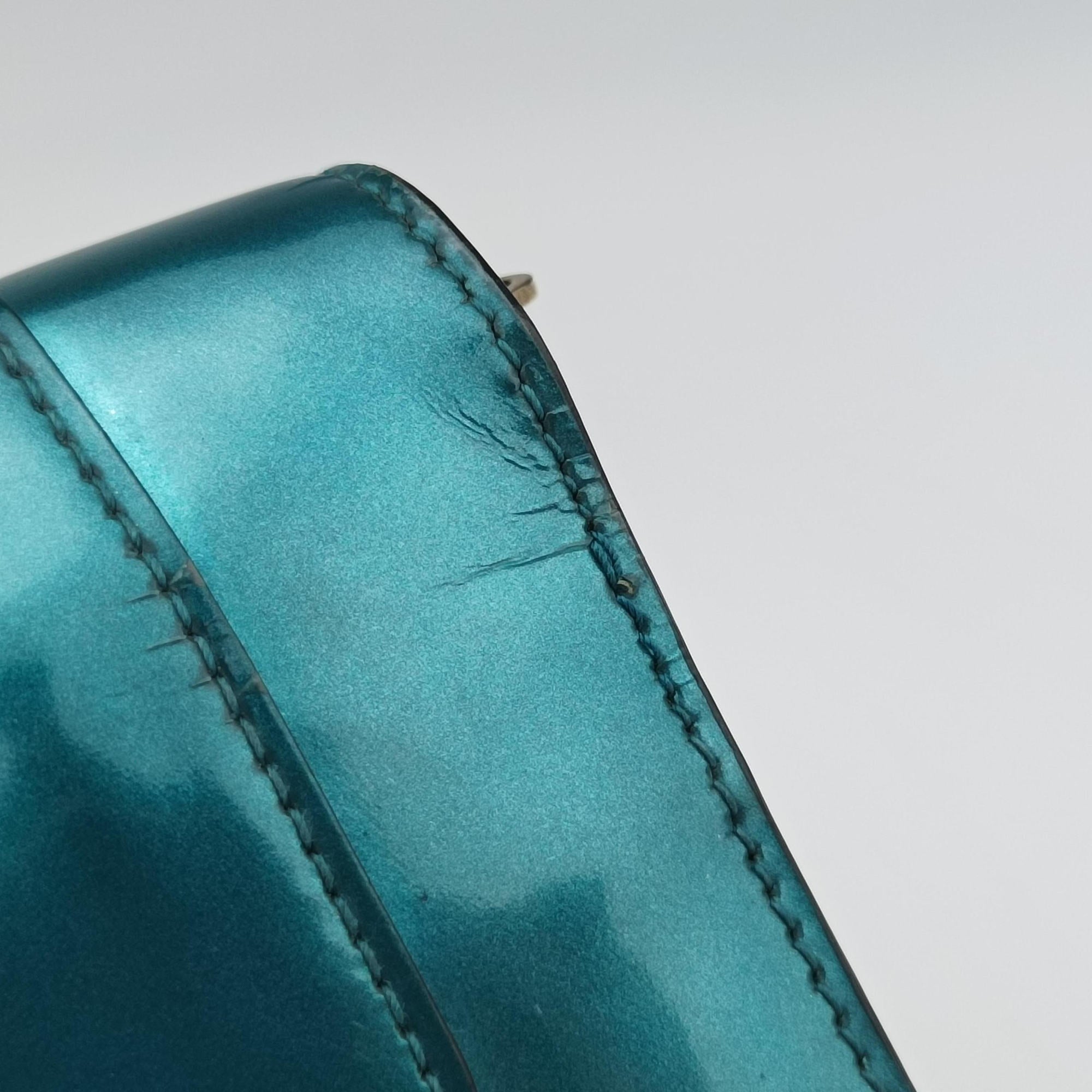 Vintage Bvlgari SERPENTI FOREVER Blue Patent  shoulderbag | stylenewstar