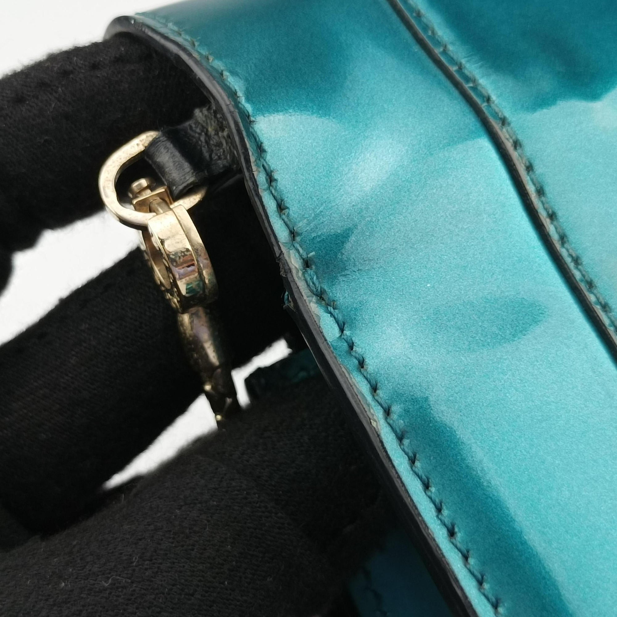 Vintage Bvlgari SERPENTI FOREVER Blue Patent  shoulderbag | stylenewstar