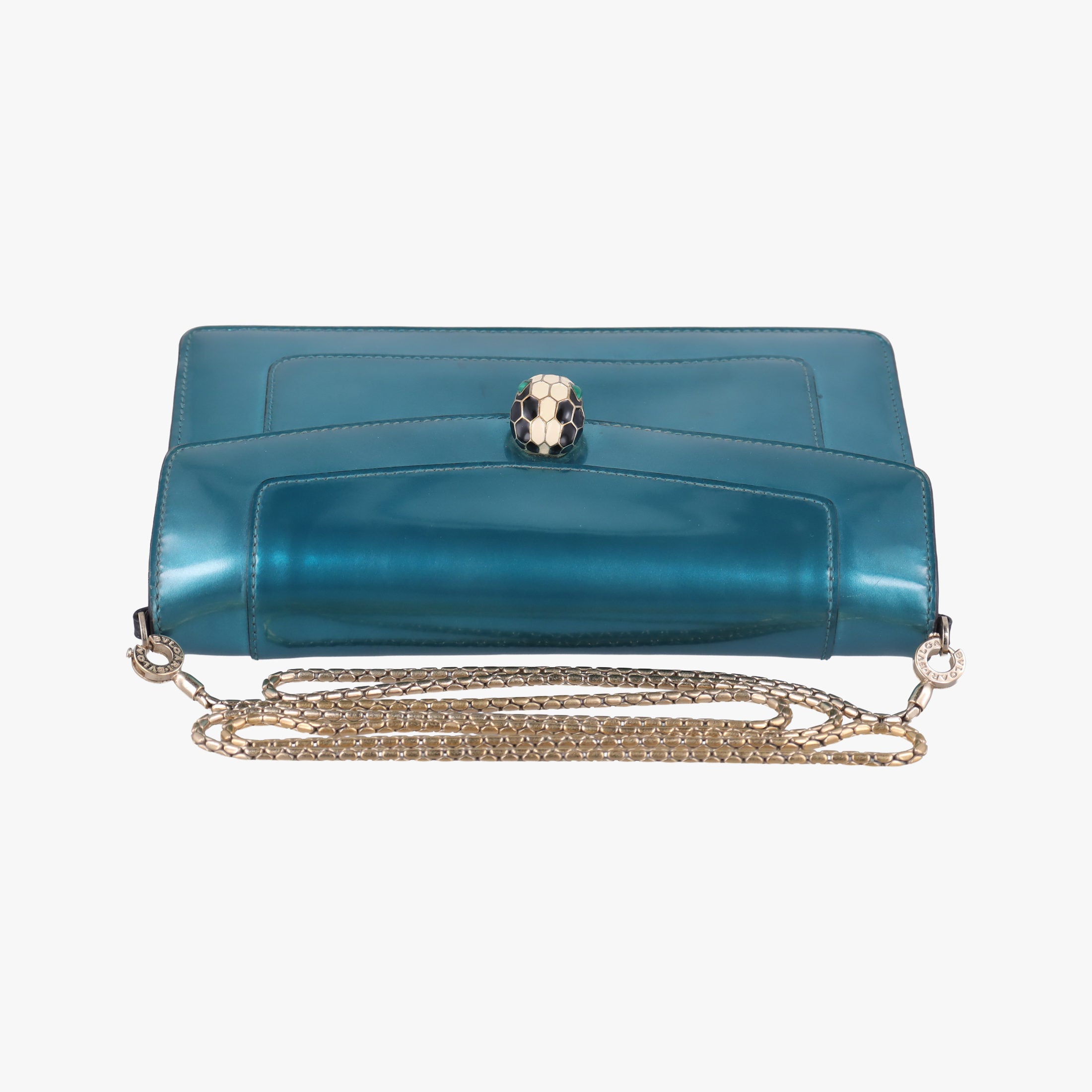 Vintage Bvlgari SERPENTI FOREVER Blue Patent  shoulderbag | stylenewstar