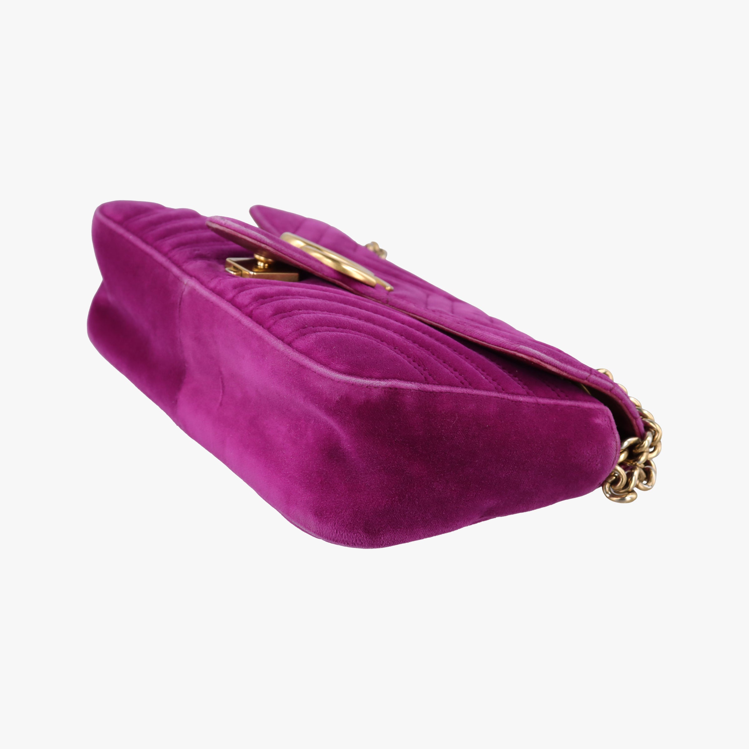 Secondhand Gucci GG Marmont Purple velour 443497 shoulderbag | stylenewstar
