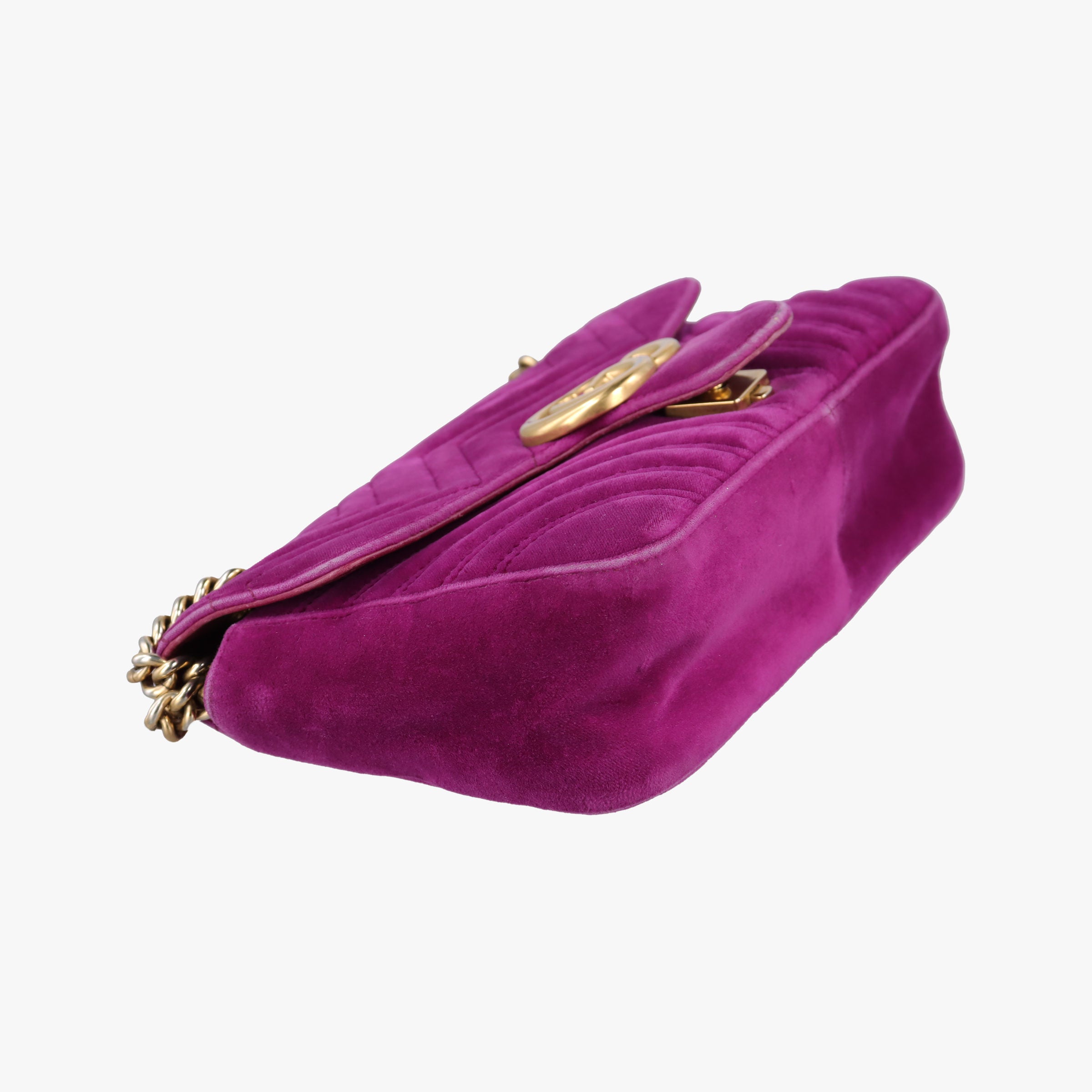 Secondhand Gucci GG Marmont Purple velour 443497 shoulderbag | stylenewstar