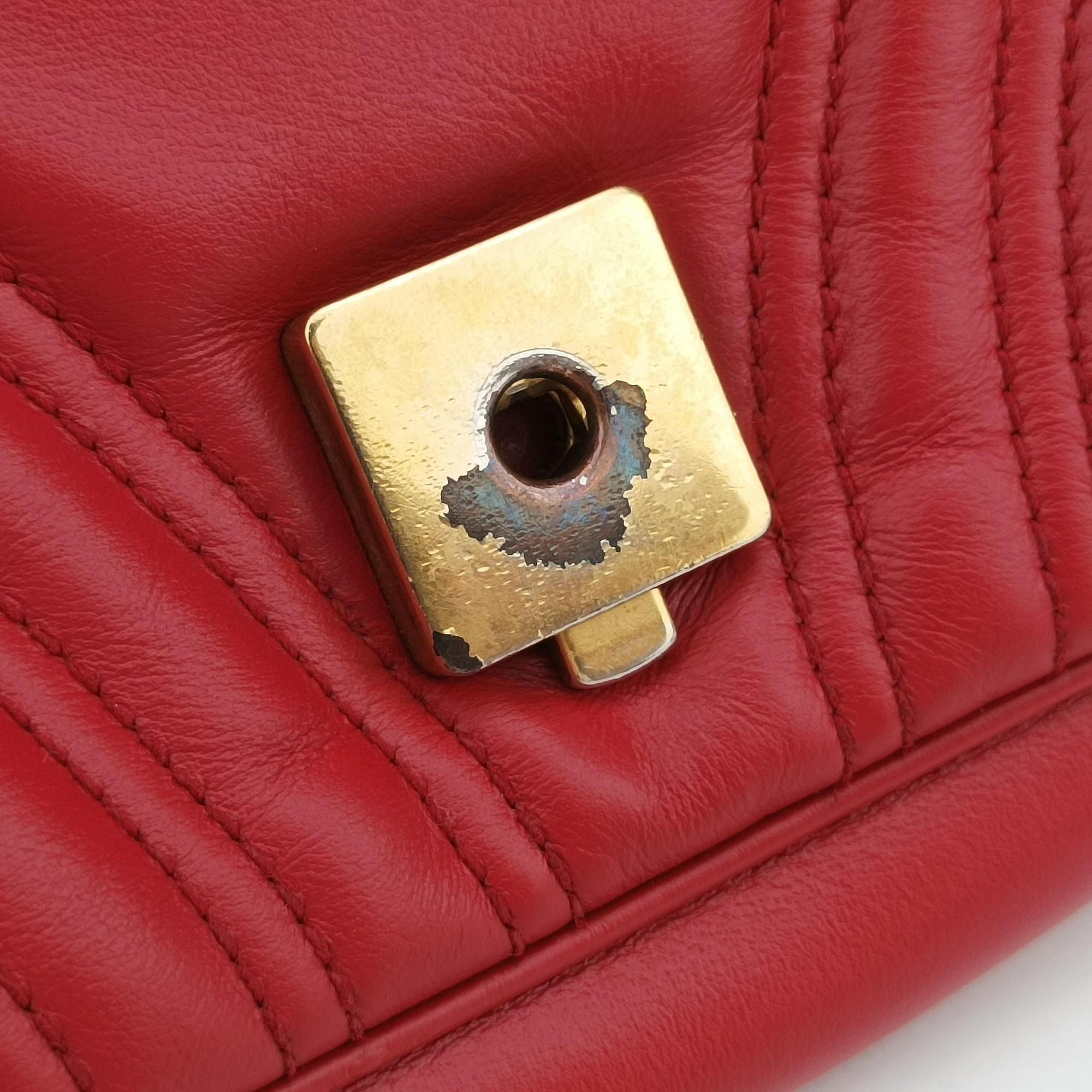 Secondhand Gucci GG Marmont Red Leather 443497 shoulderbag | stylenewstar