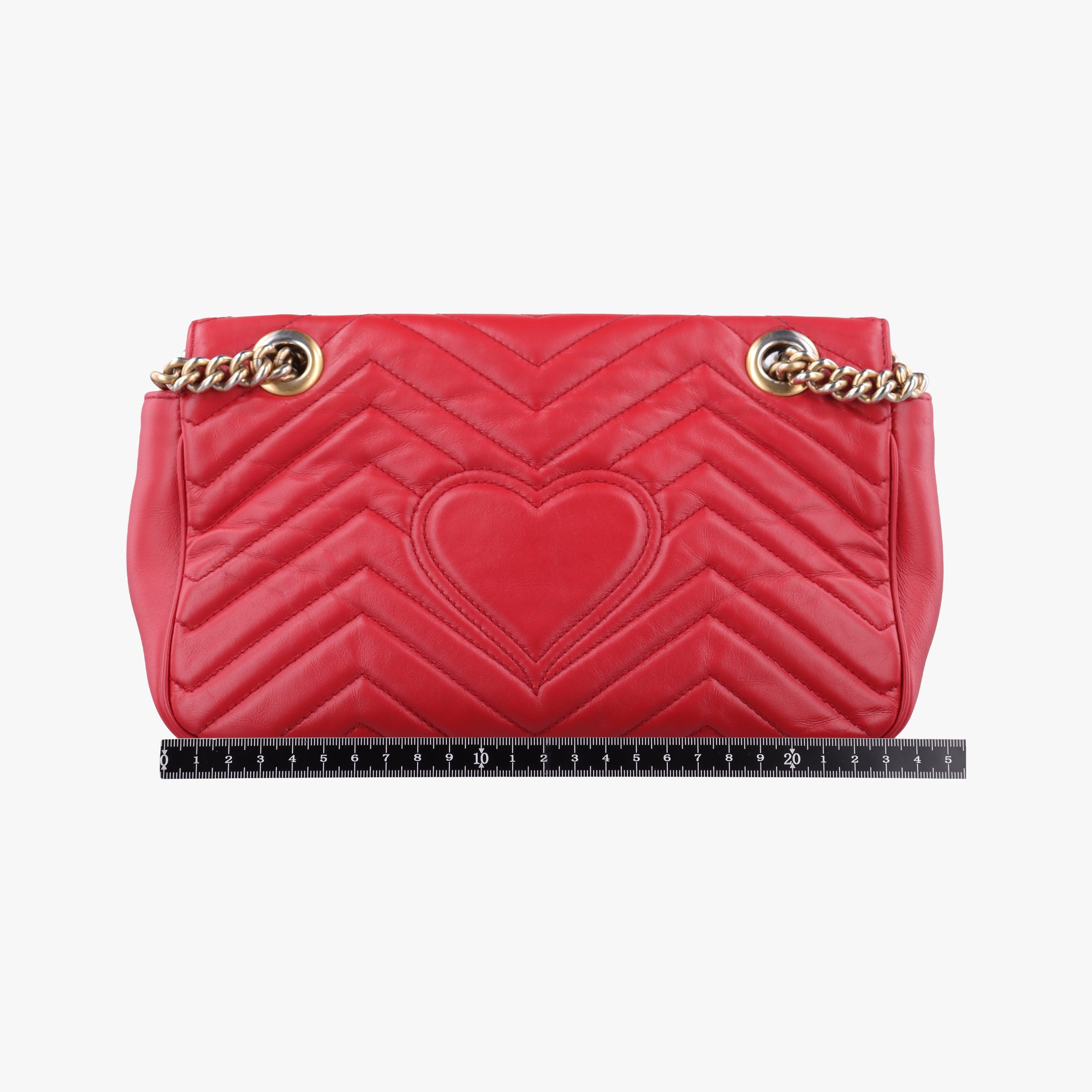Secondhand Gucci GG Marmont Red Leather 443497 shoulderbag | stylenewstar