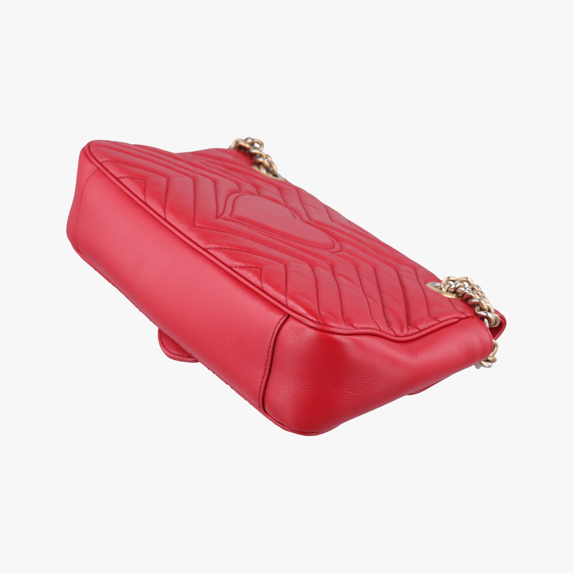 Secondhand Gucci GG Marmont Red Leather 443497 shoulderbag | stylenewstar