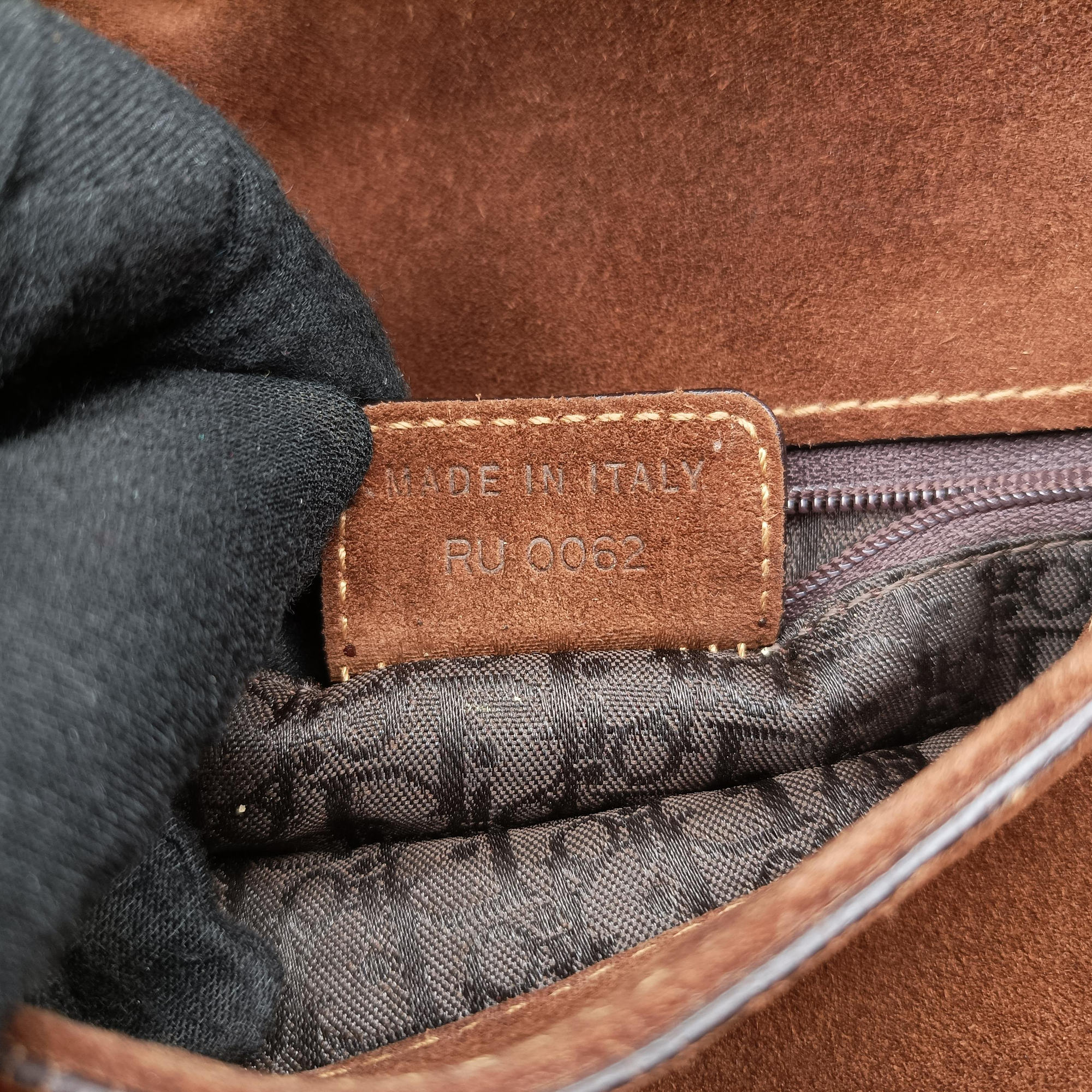 Secondhand Christian Dior Saddle Brown Pony Hair ×Suede ×Embossed Leather  shoulderbag | stylenewstar