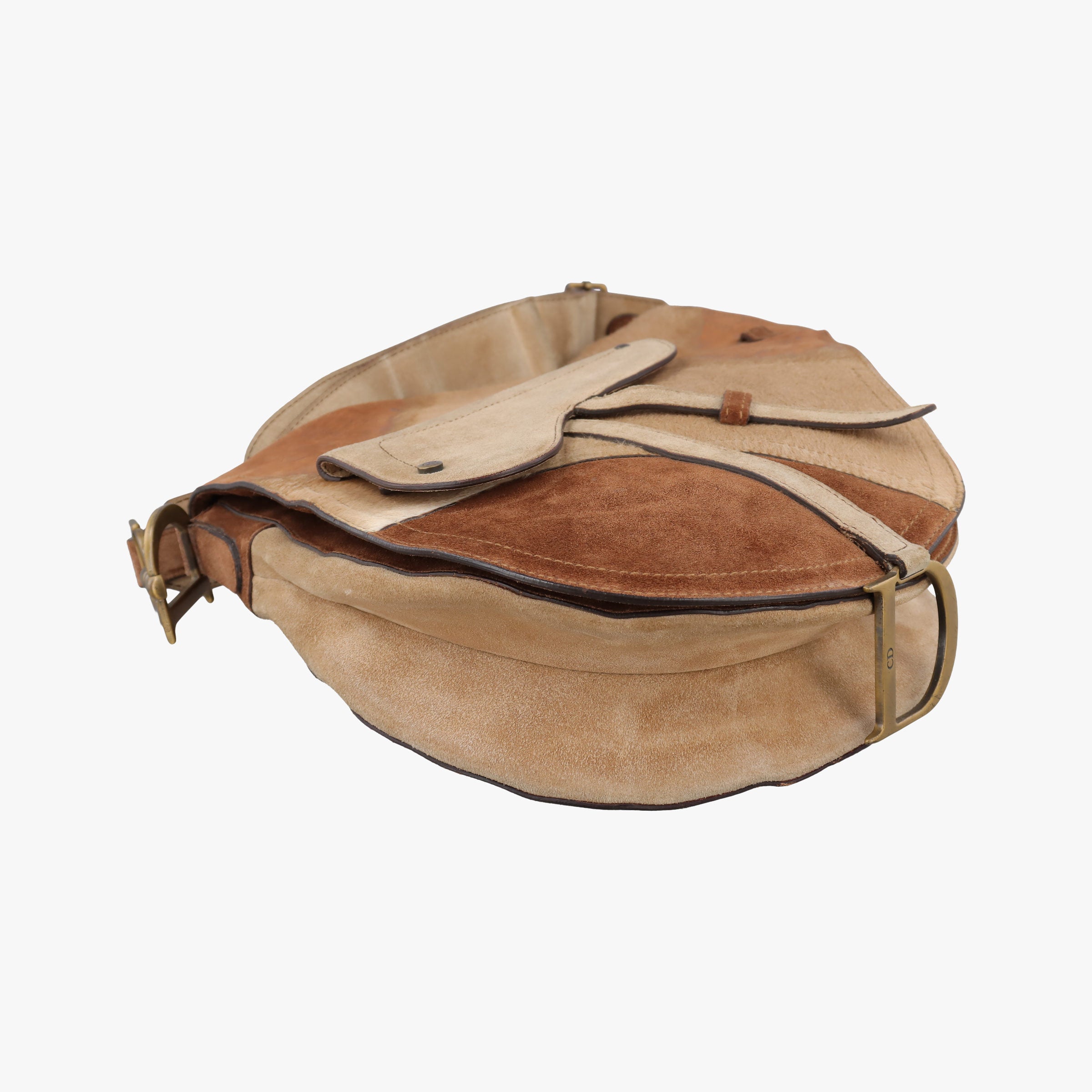 Secondhand Christian Dior Saddle Brown Pony Hair ×Suede ×Embossed Leather  shoulderbag | stylenewstar