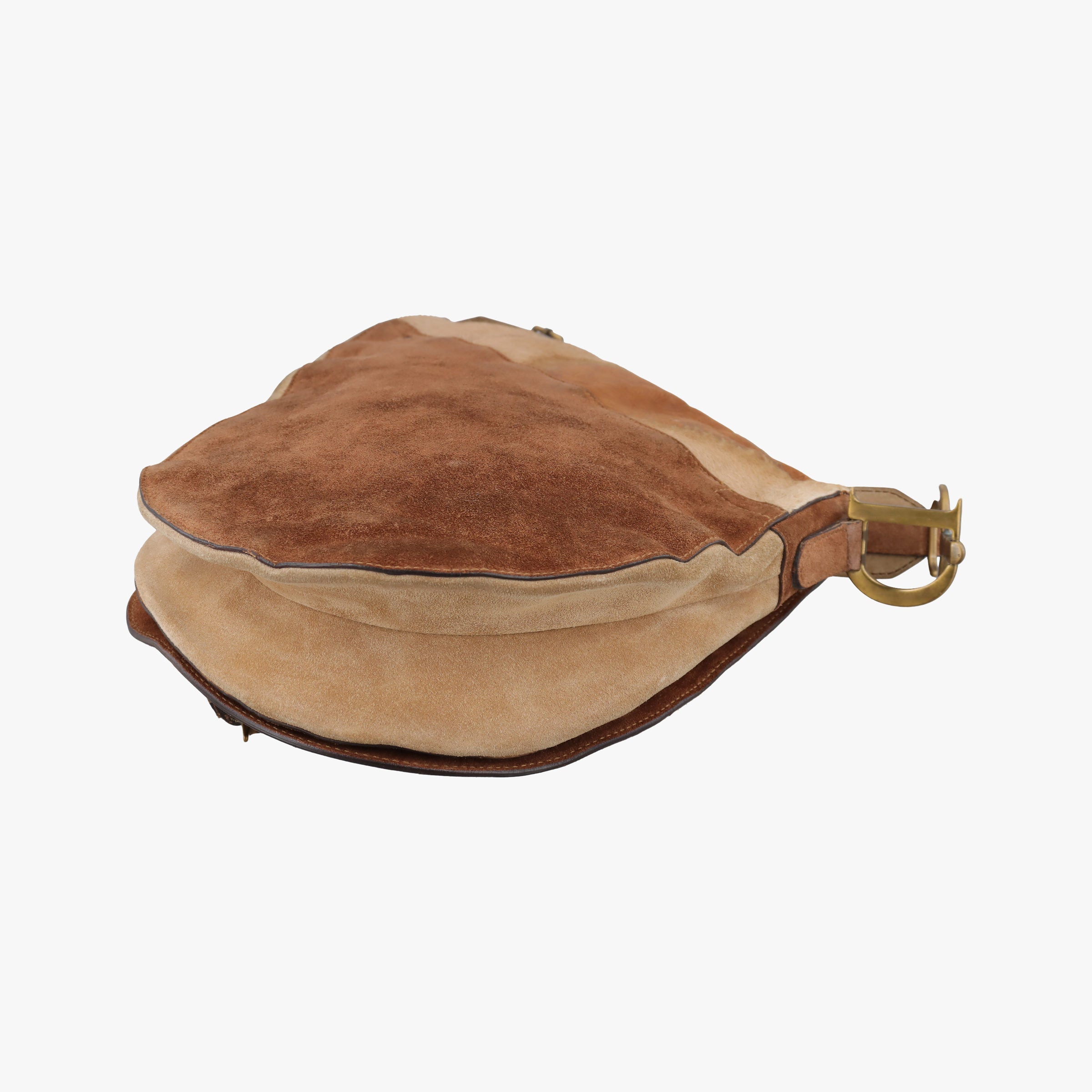 Secondhand Christian Dior Saddle Brown Pony Hair ×Suede ×Embossed Leather  shoulderbag | stylenewstar