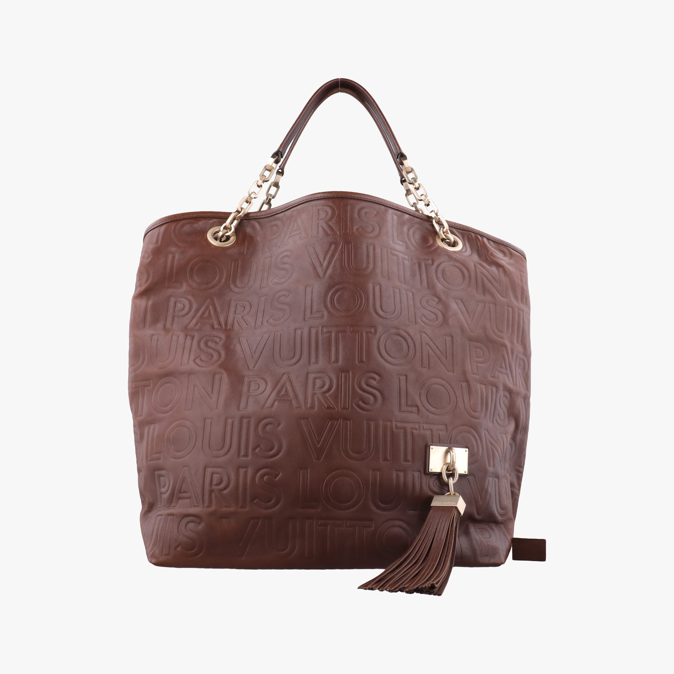 Pre-owned Louis Vuitton Whisper Moka  Monogram Paris Souple Leather M95828 handbag | stylenewstar
