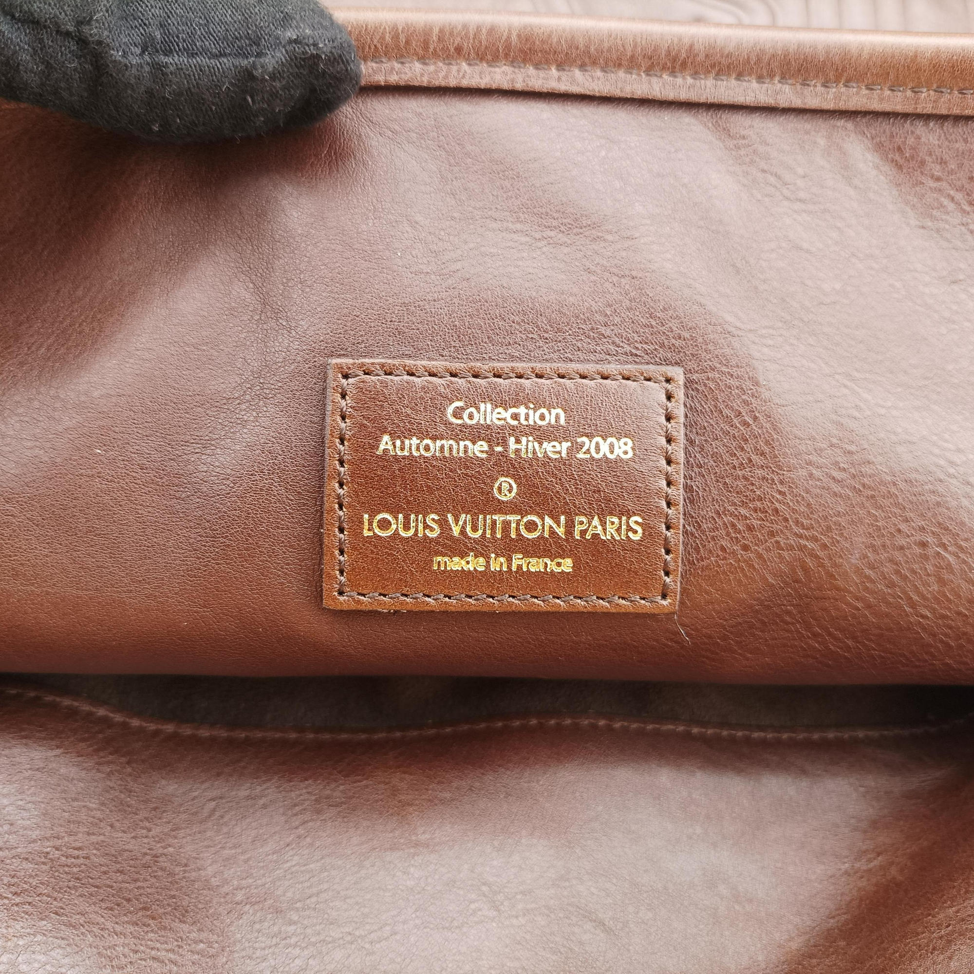 Pre-owned Louis Vuitton Whisper Moka  Monogram Paris Souple Leather M95828 handbag | stylenewstar