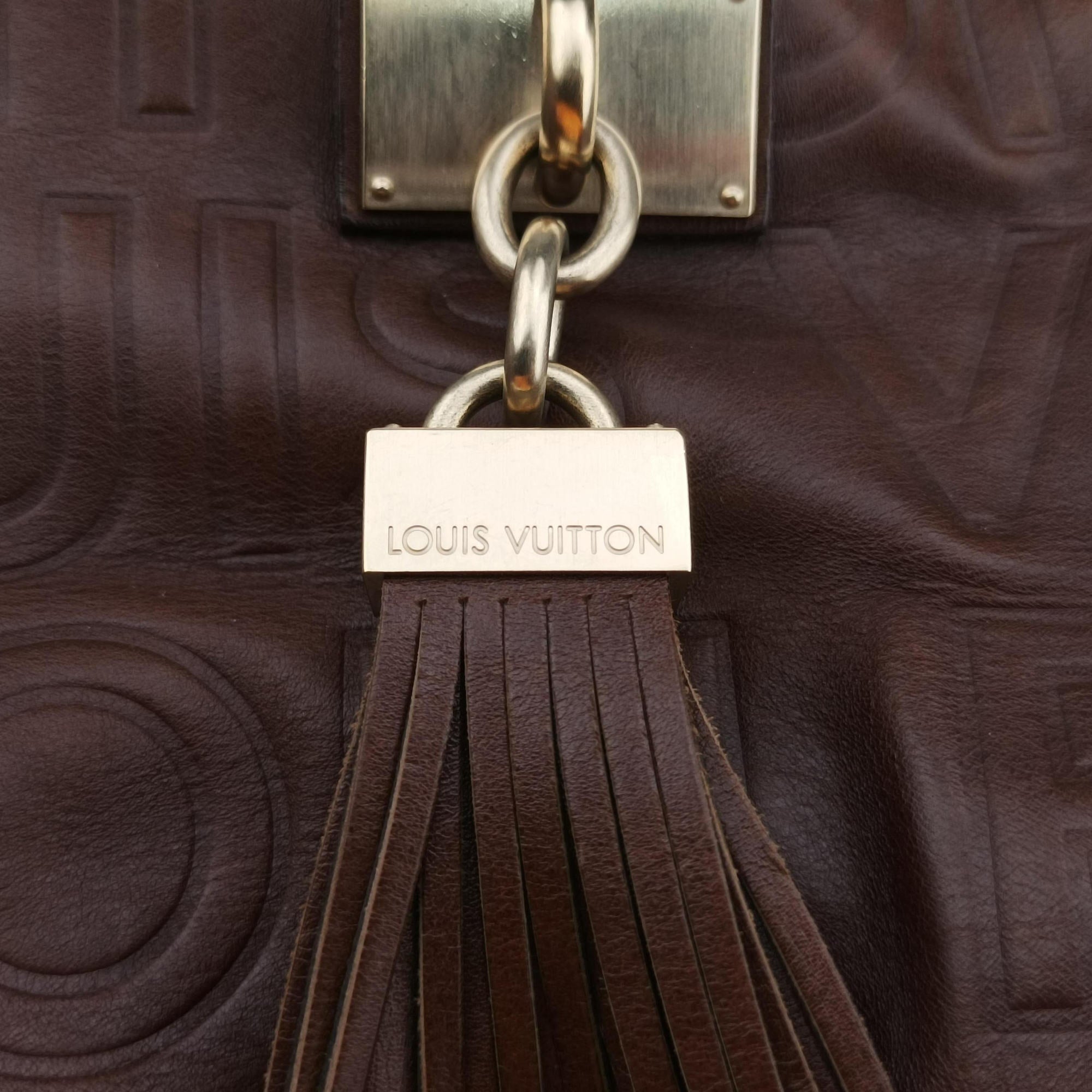 Pre-owned Louis Vuitton Whisper Moka  Monogram Paris Souple Leather M95828 handbag | stylenewstar