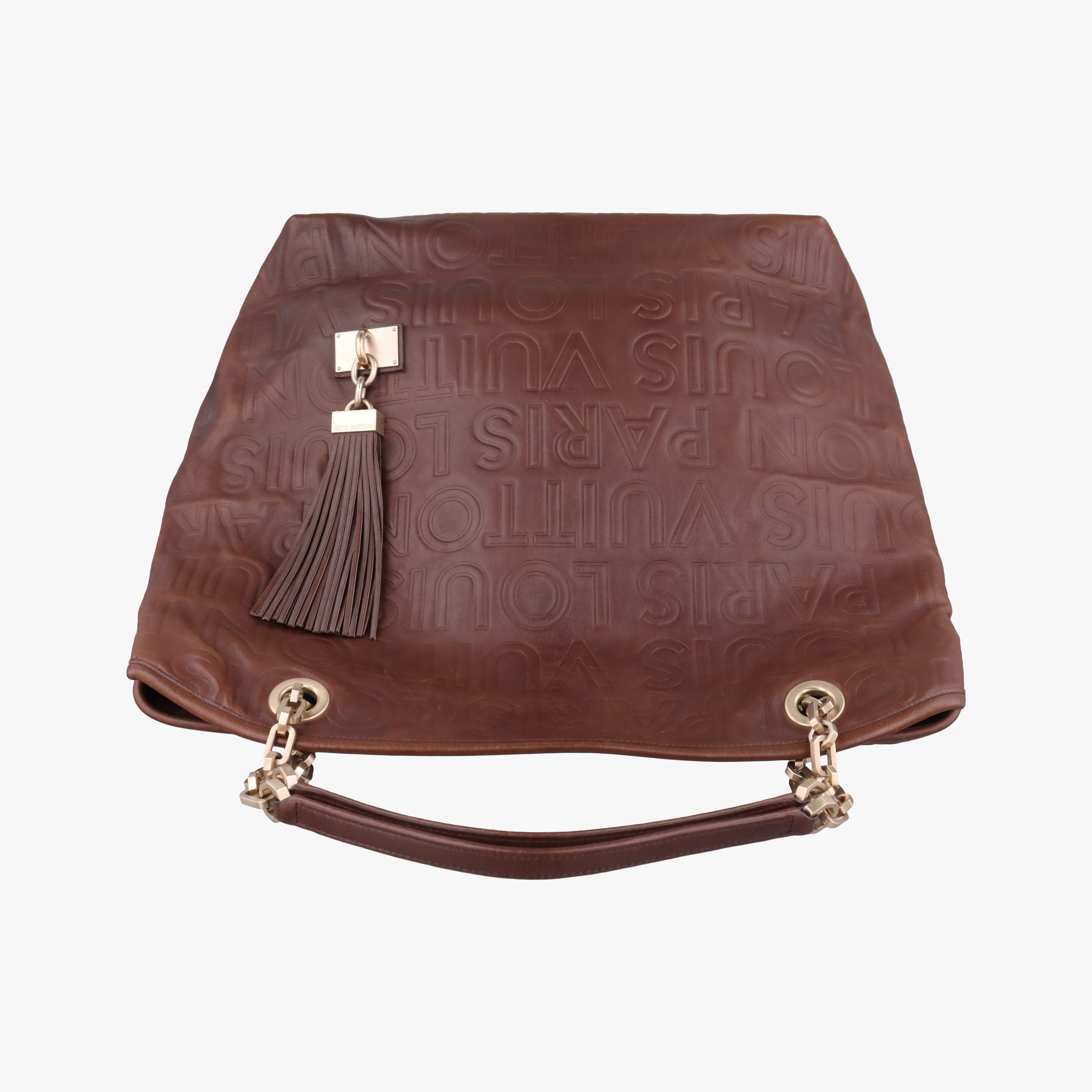 Pre-owned Louis Vuitton Whisper Moka  Monogram Paris Souple Leather M95828 handbag | stylenewstar
