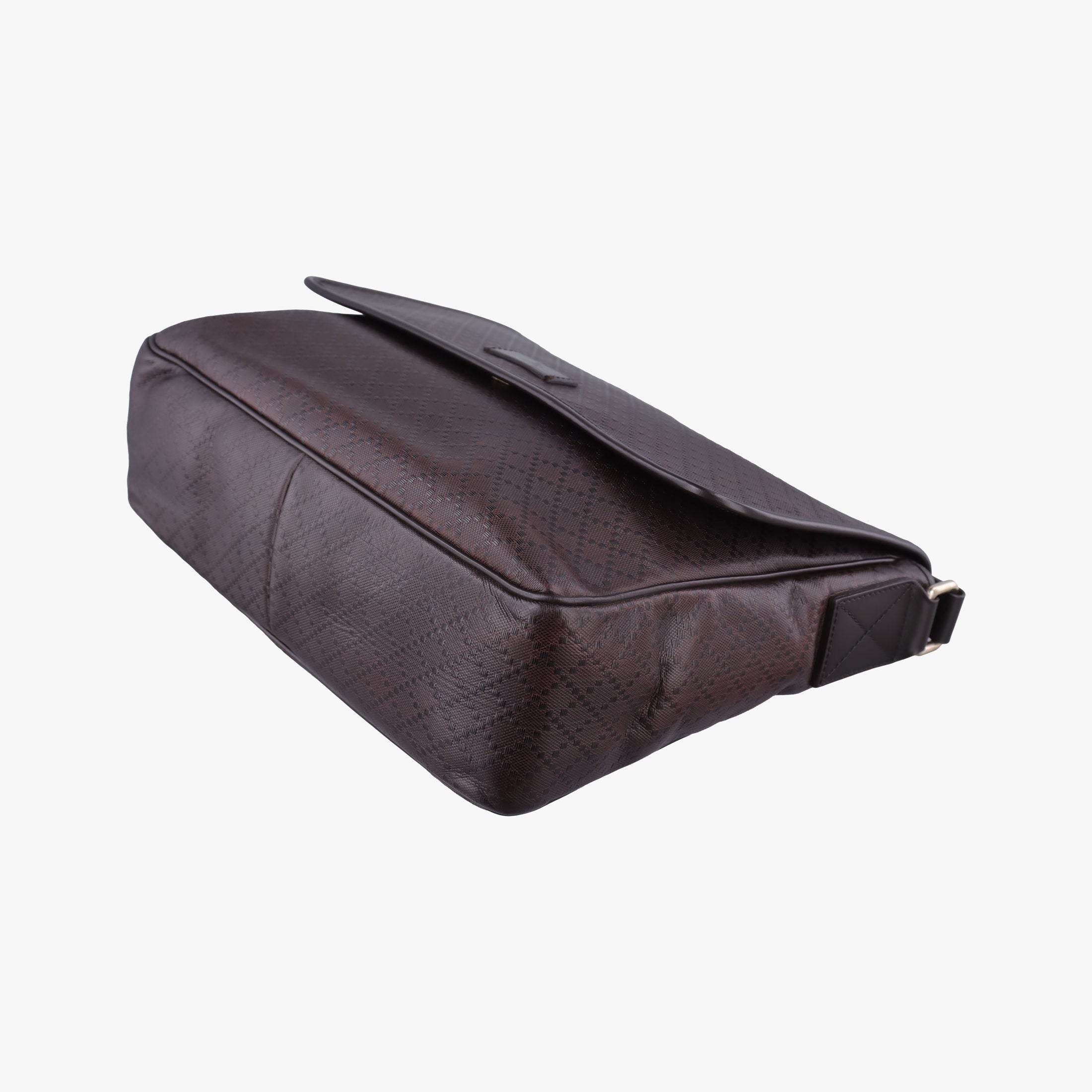 Pre-owned Gucci Guccissima Messenger Brown leather 223665 shoulderbag | stylenewstar