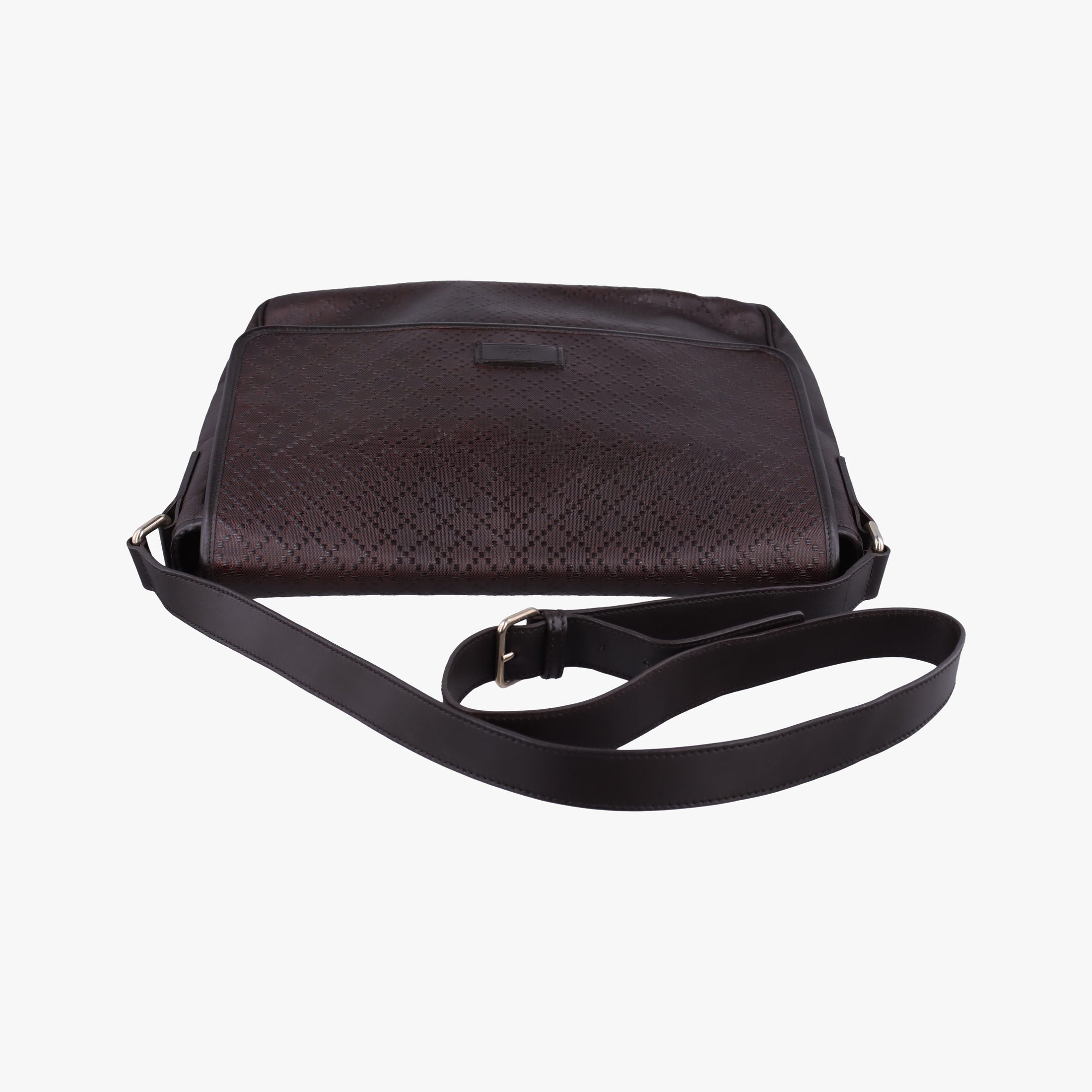 Pre-owned Gucci Guccissima Messenger Brown leather 223665 shoulderbag | stylenewstar