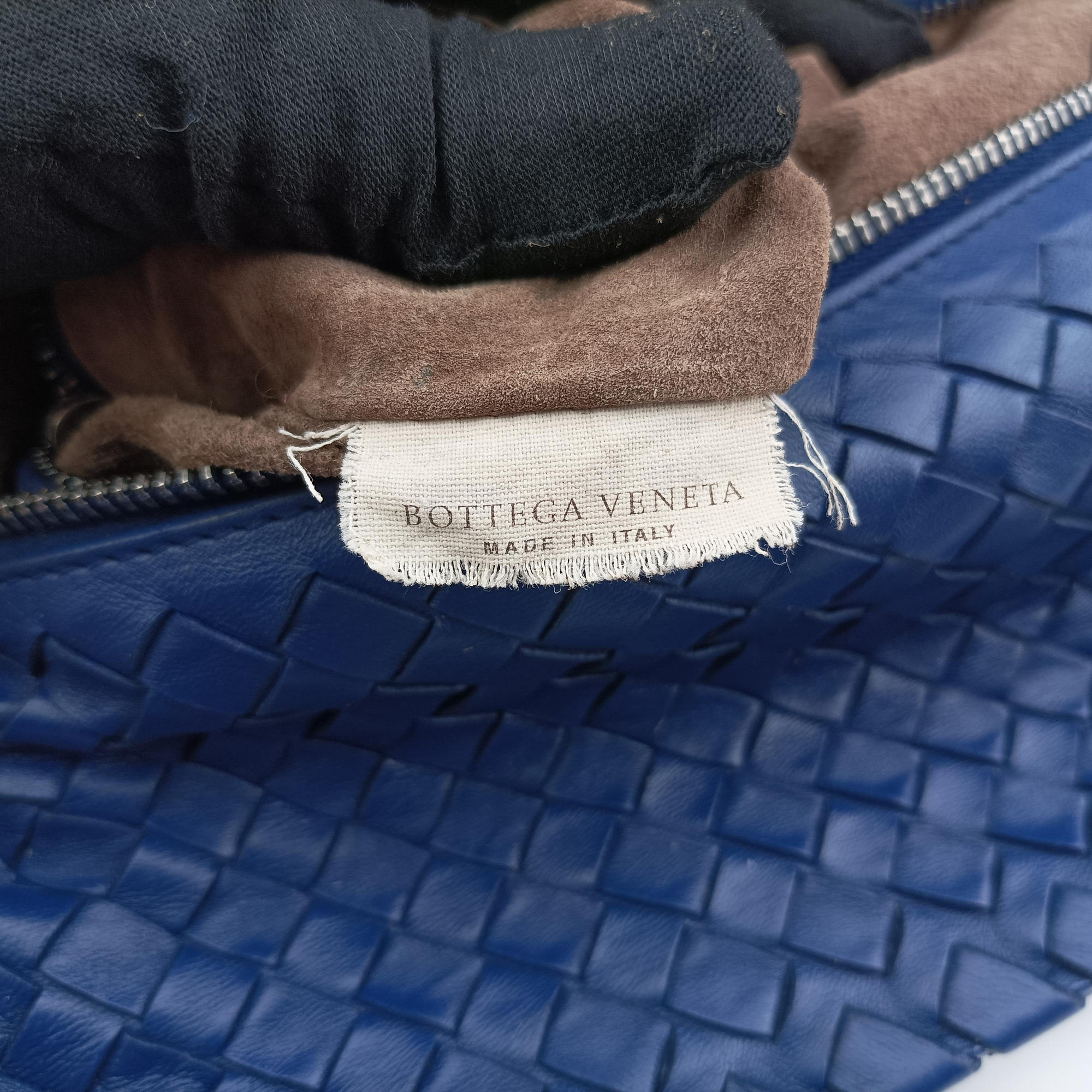 Secondhand Bottega Veneta Intrecciato Briefcase Blue lambskin  handbag | stylenewstar