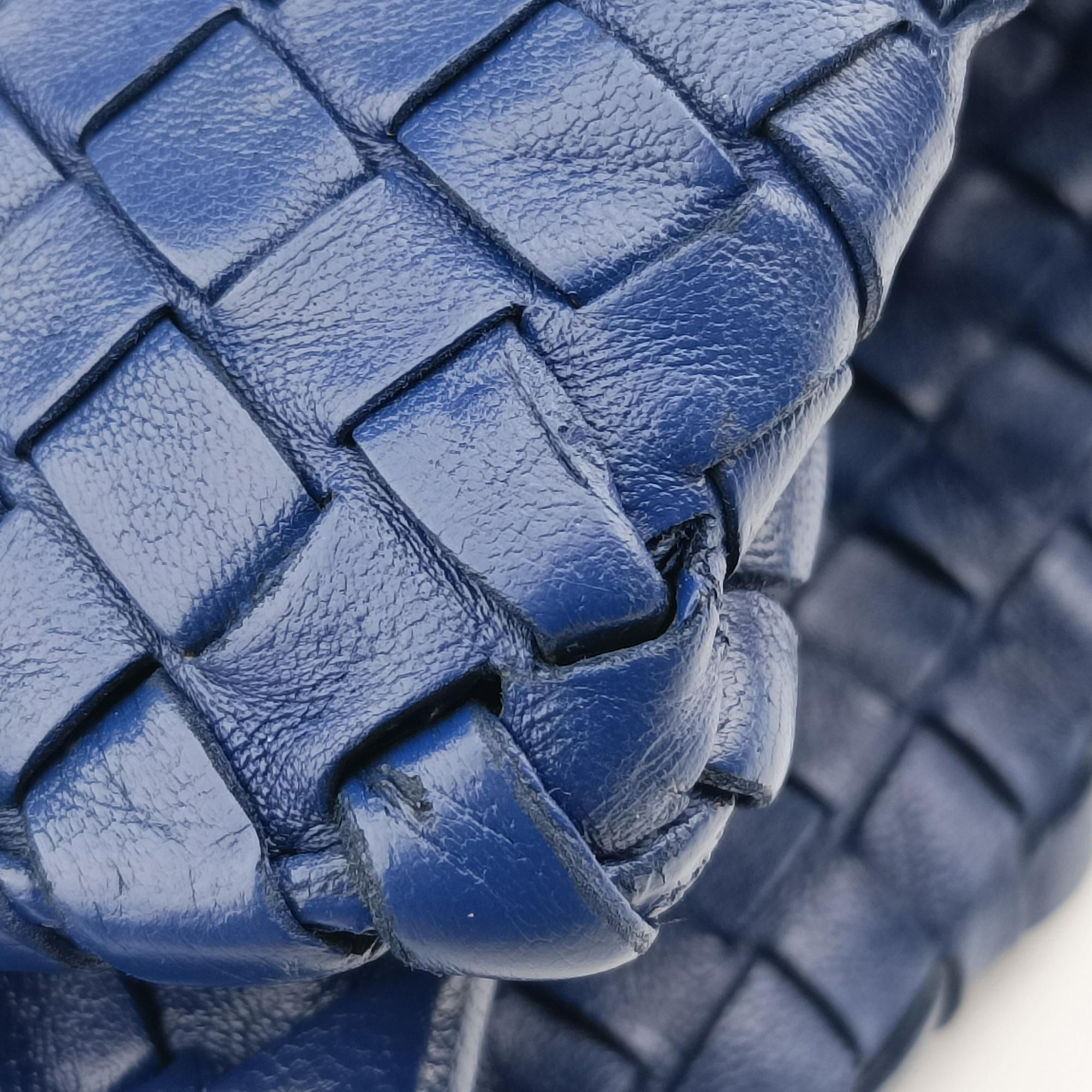 Secondhand Bottega Veneta Intrecciato Briefcase Blue lambskin  handbag | stylenewstar