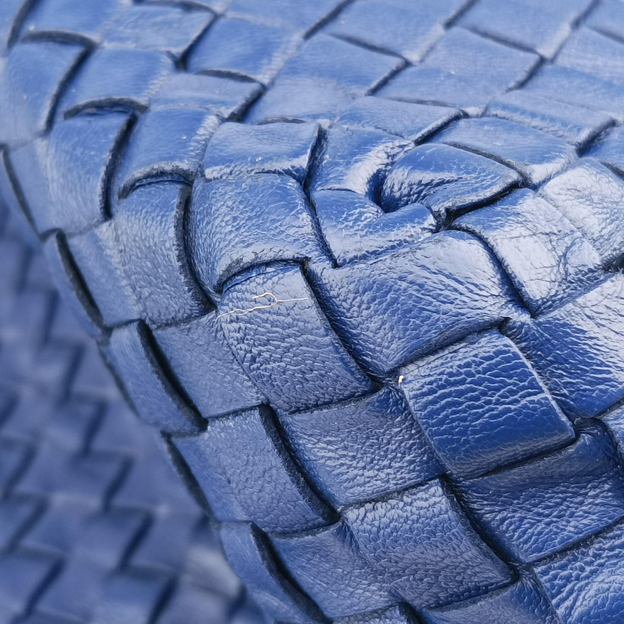 Secondhand Bottega Veneta Intrecciato Briefcase Blue lambskin  handbag | stylenewstar