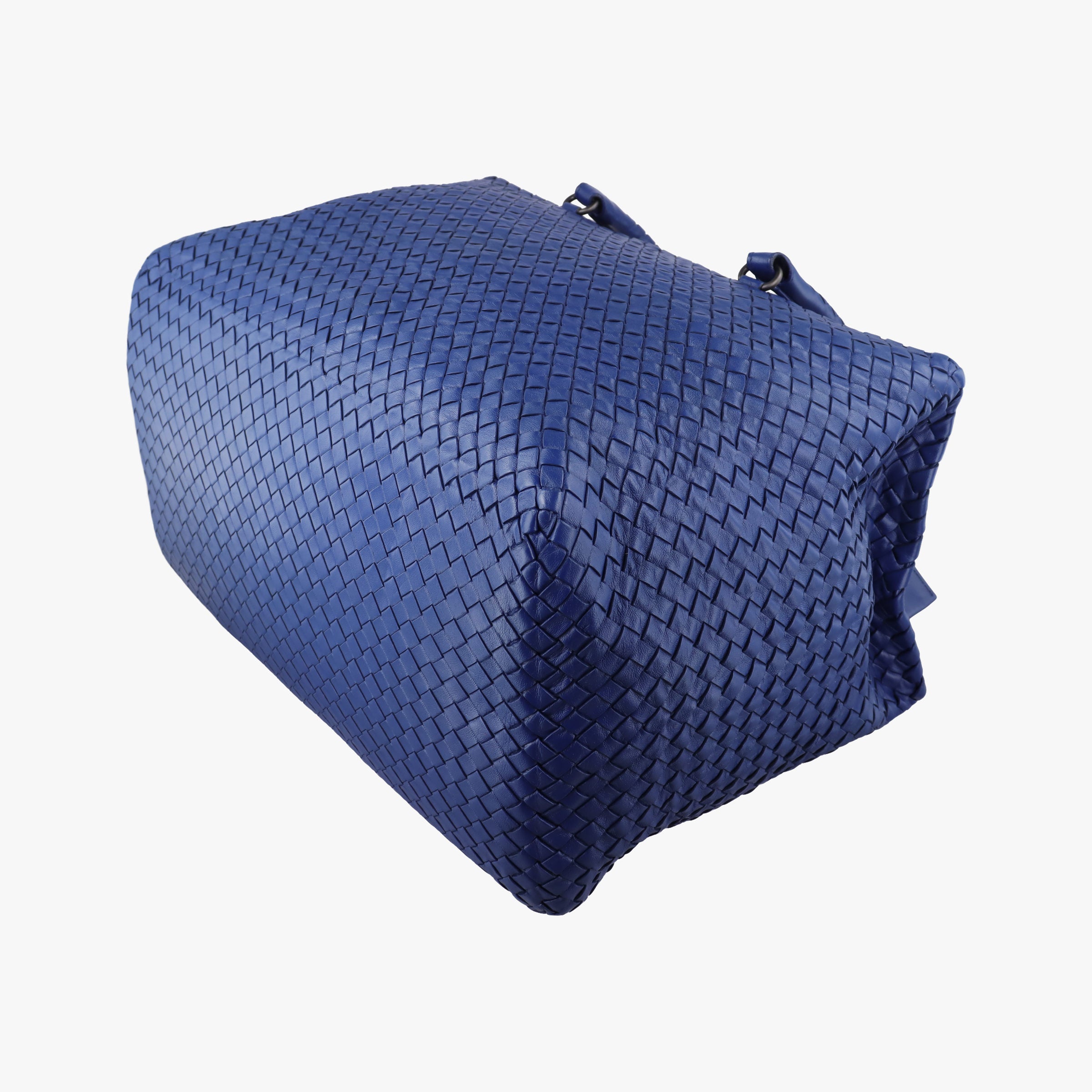 Secondhand Bottega Veneta Intrecciato Briefcase Blue lambskin  handbag | stylenewstar