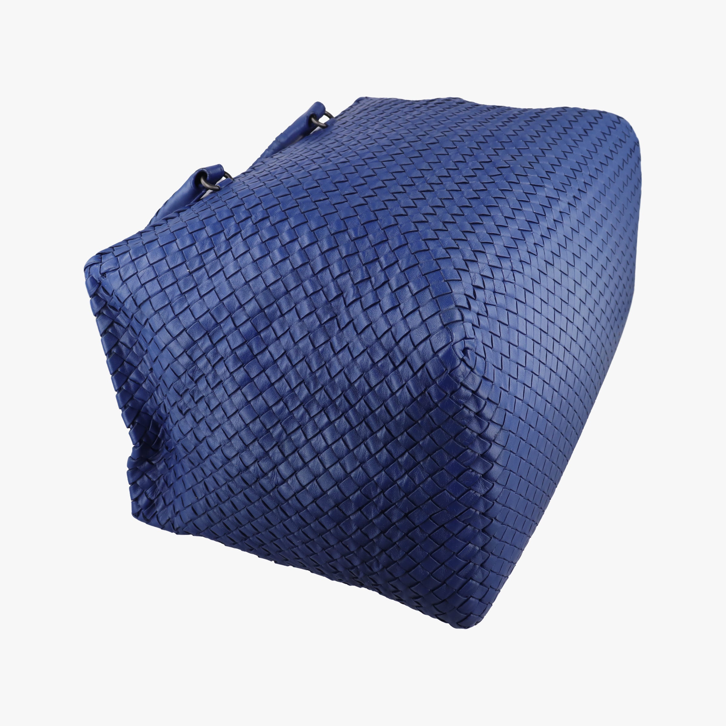 Secondhand Bottega Veneta Intrecciato Briefcase Blue lambskin  handbag | stylenewstar